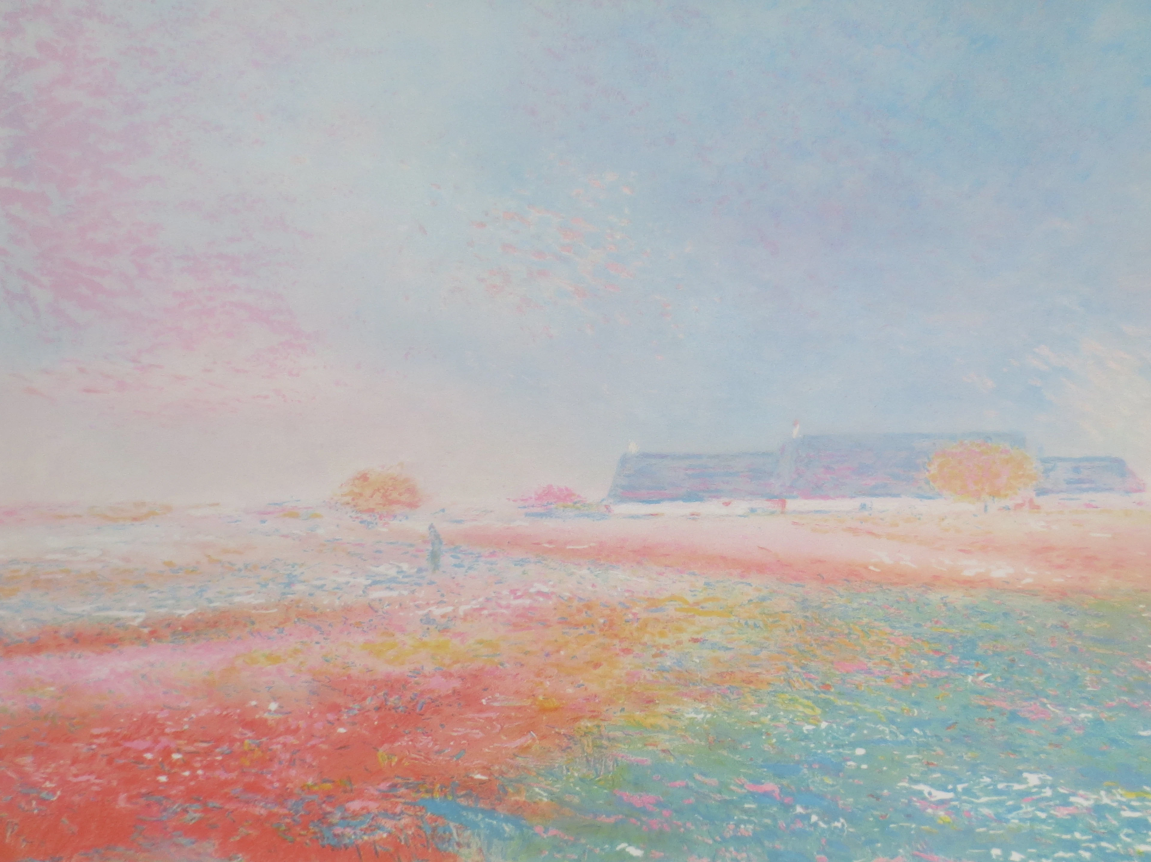 Claude MANOUKIAN - Le hameau - Lithographie signée et dédicacée