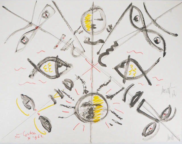 Raymond MORETTI et Jean COCTEAU : L’évolution, Lithographie originale signée