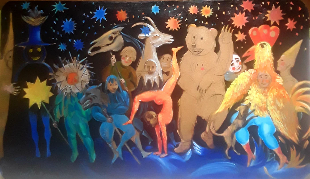 Véronika Issaeva-Agenos - Carnaval , 2020 - Acrylique sur plaque