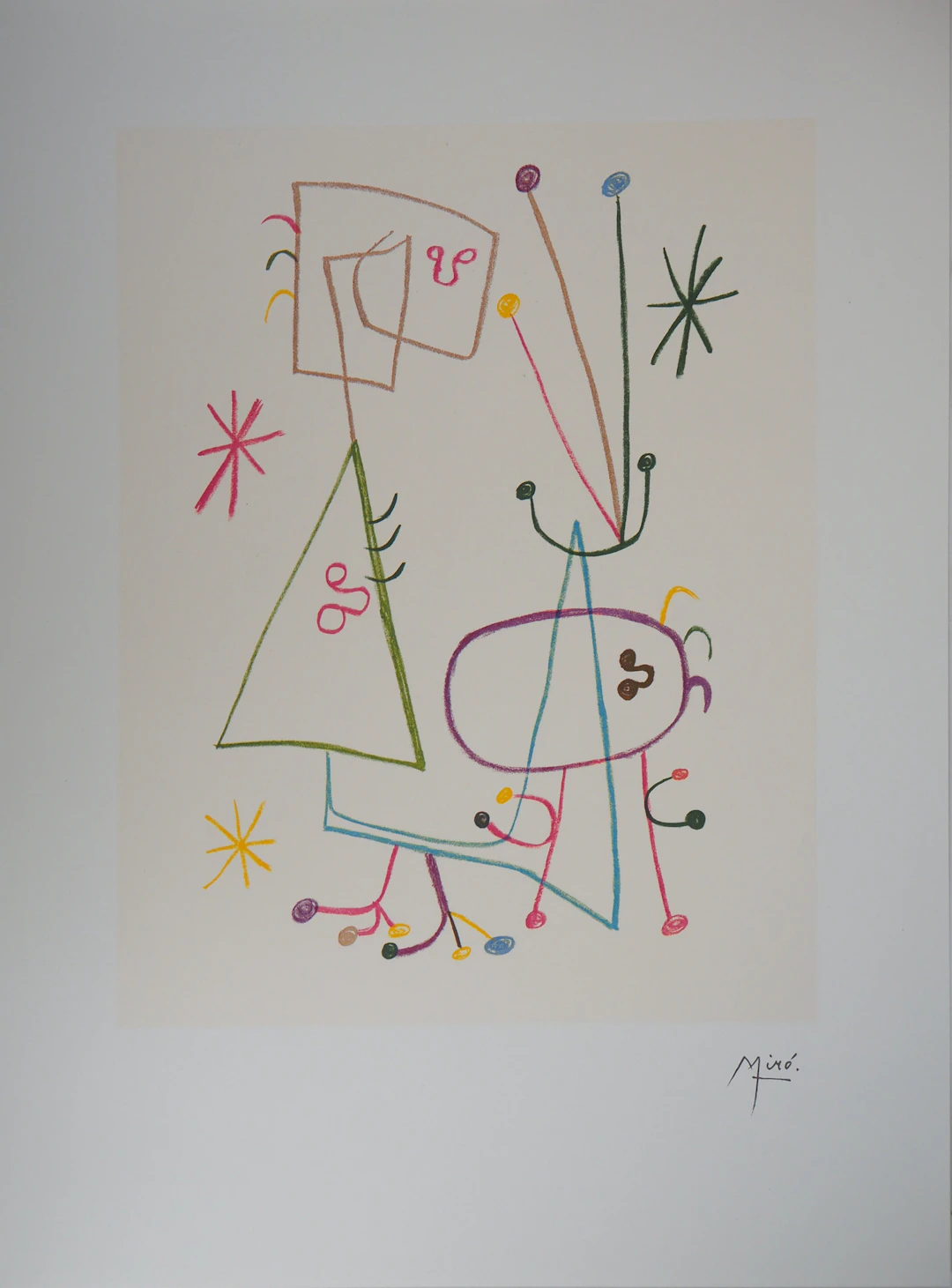 Joan MIRO : Famille à l’étoile - Lithographie signée