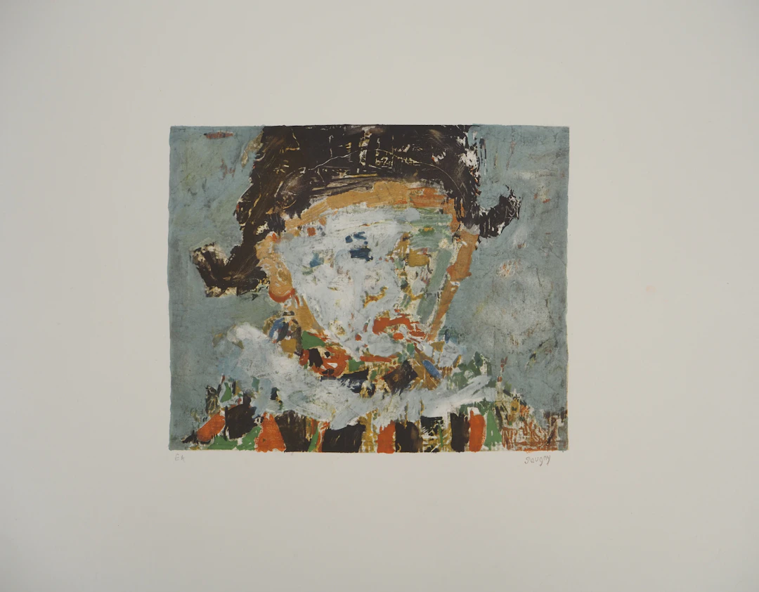 Jean POUGNY (1892-1956), L’arlequin - Lithographie originale Signée