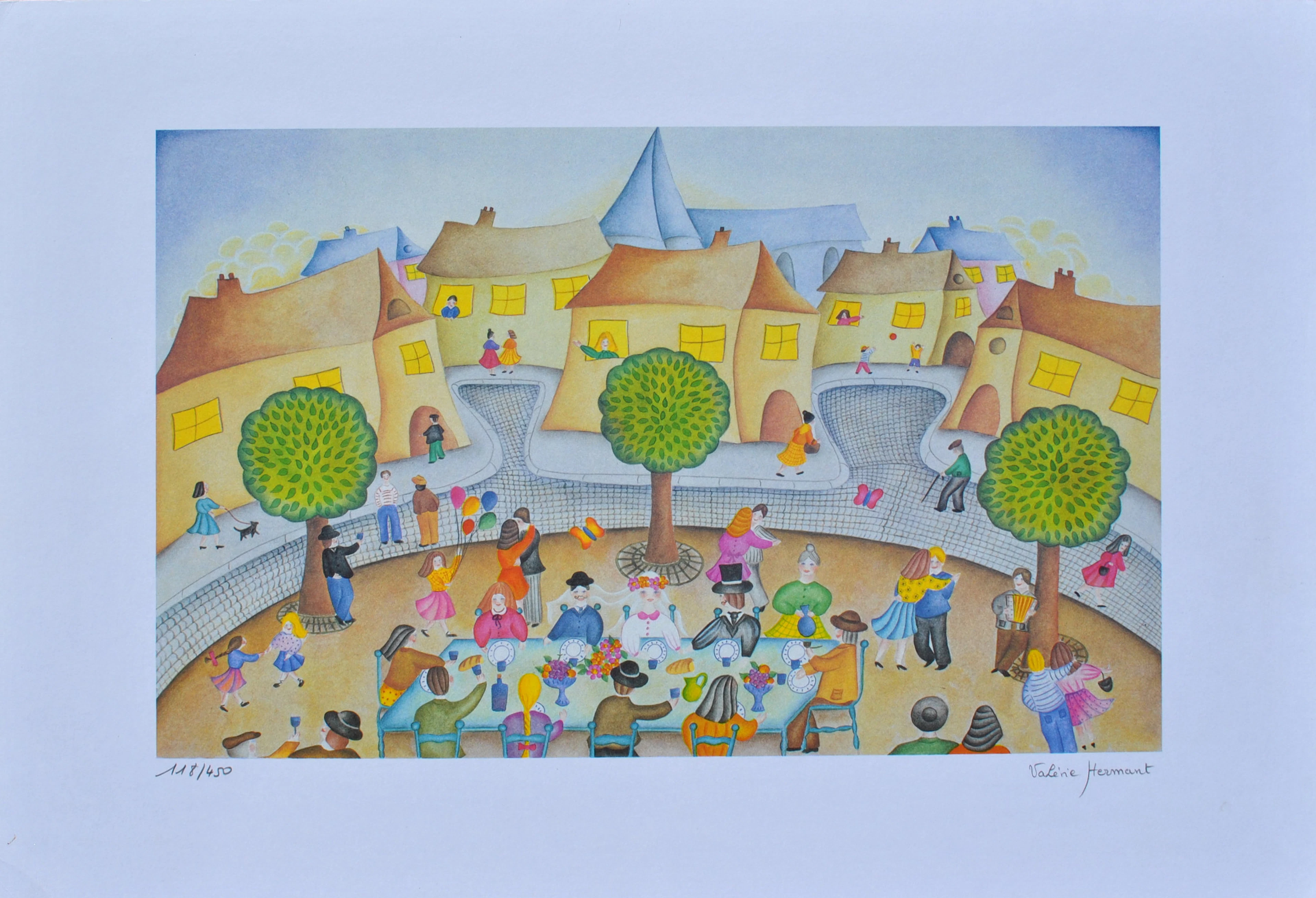 Valérie HERMANT - Le mariage - Lithographie signée et numérotée