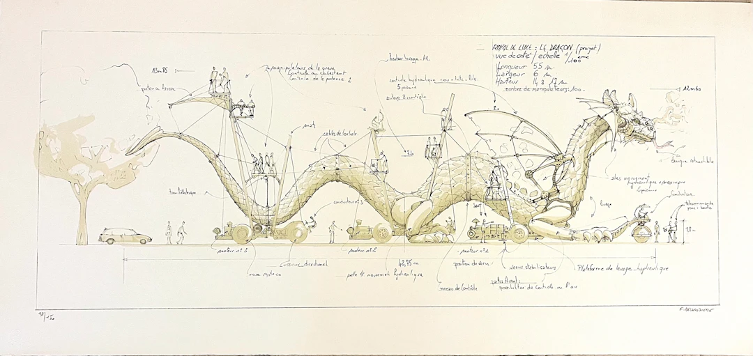 François DELAROZIERE - Le dragon - signée au crayon et numérotée