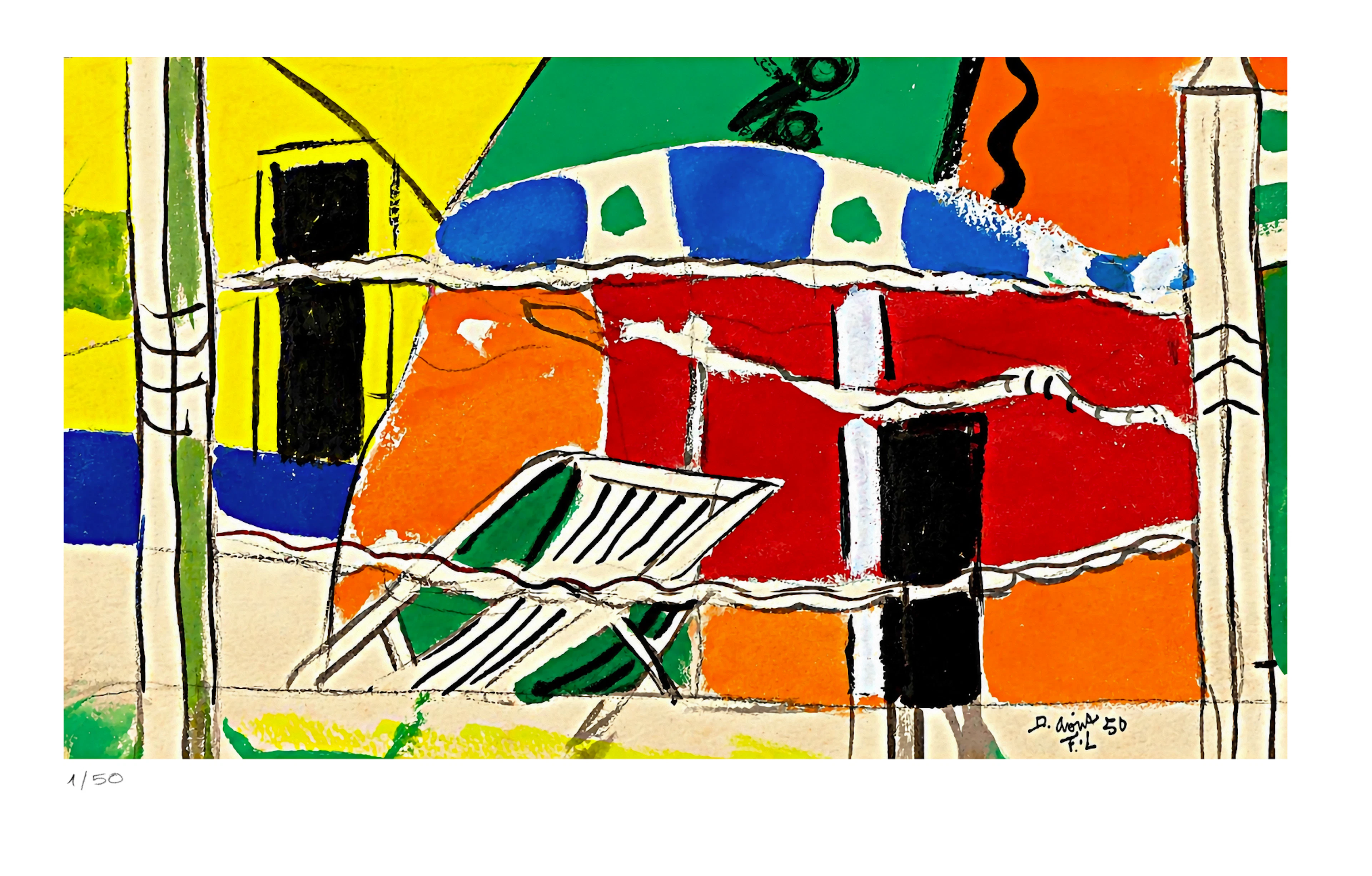 Fernand Léger (d’après), Deauville, sérigraphie sur Arches