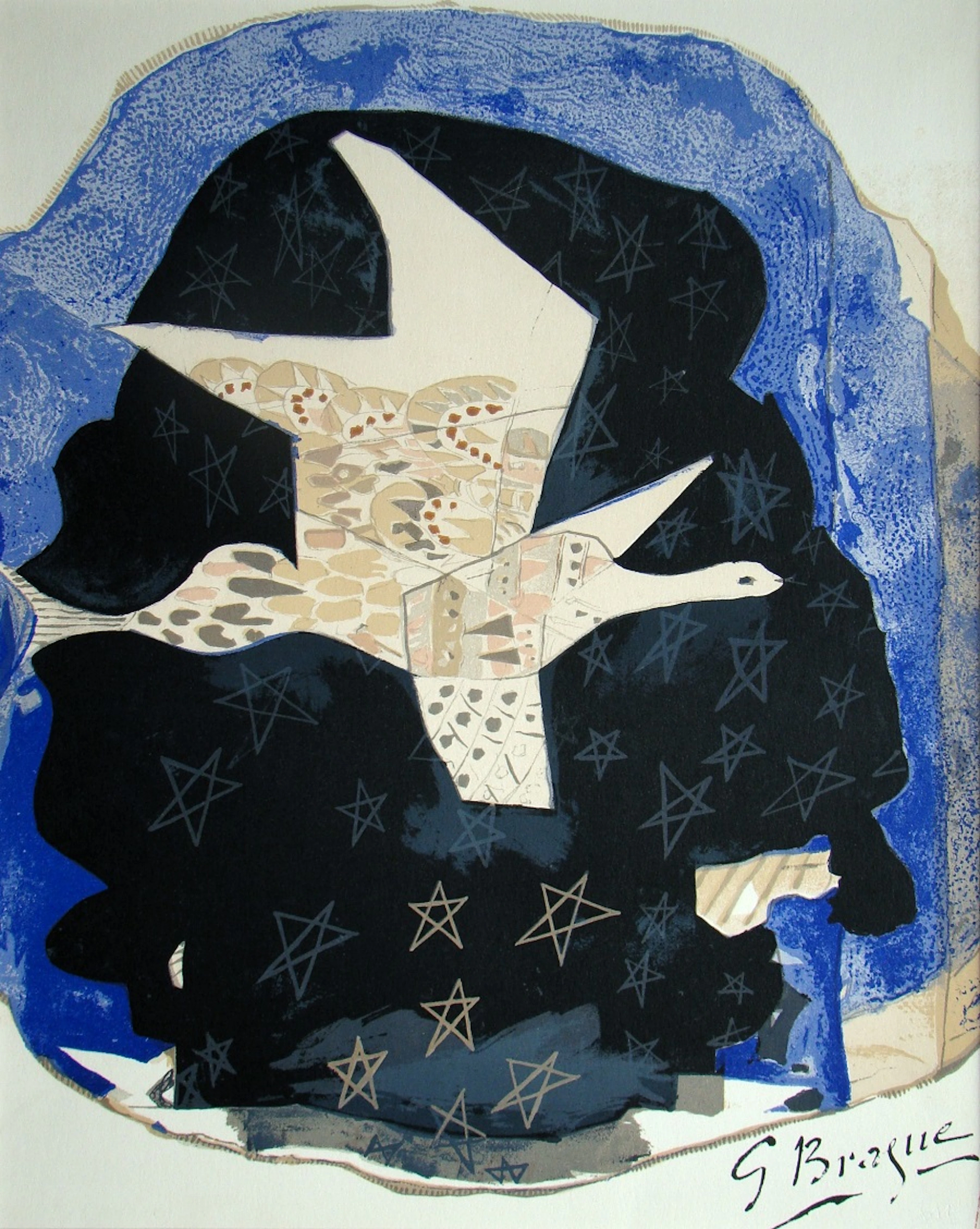 Georges BRAQUE - Les étoiles, 1959 - Lithographie originale en couleurs signée