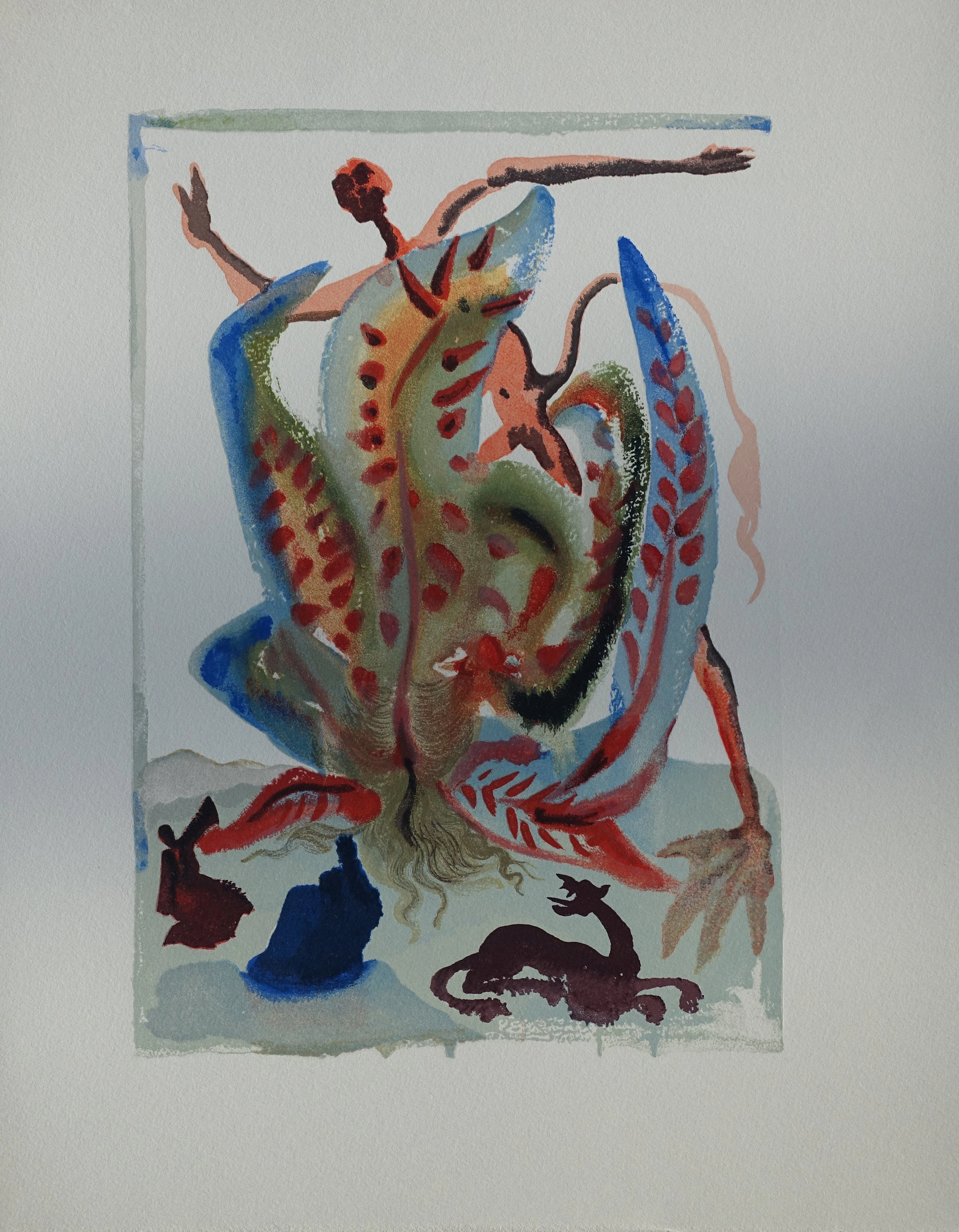 Salvador DALI : La gourmandise, Bois gravé original