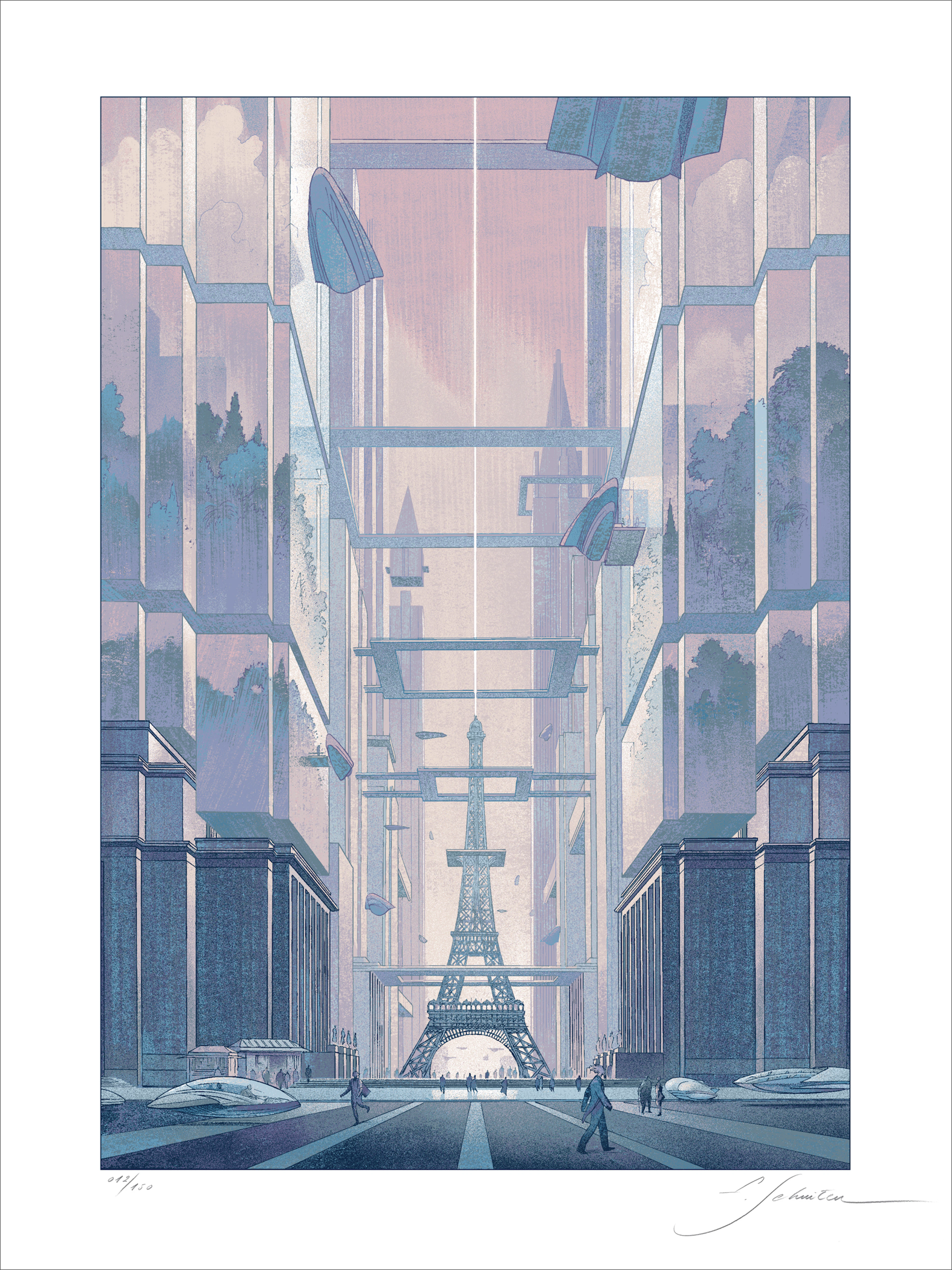 François SCHUITEN, Revoir Paris, sérigraphie