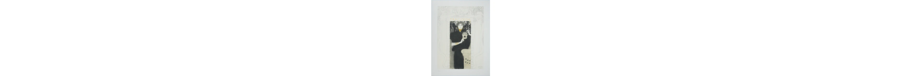 Gustav KLIMT : Tragédie, Lithographie signée