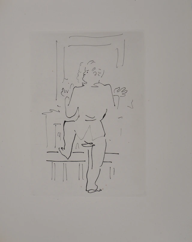 Jean COCTEAU : Le bal du comte d'Orgel, Reflet dans le miroir, Gravure