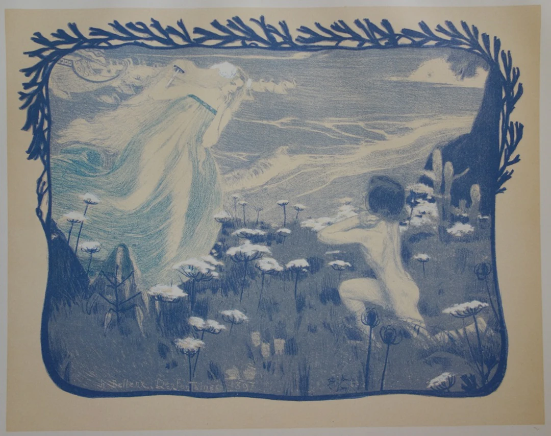 H. Bellery-Desfontaines - L’Illusion, Lithographie originale signée (1897)