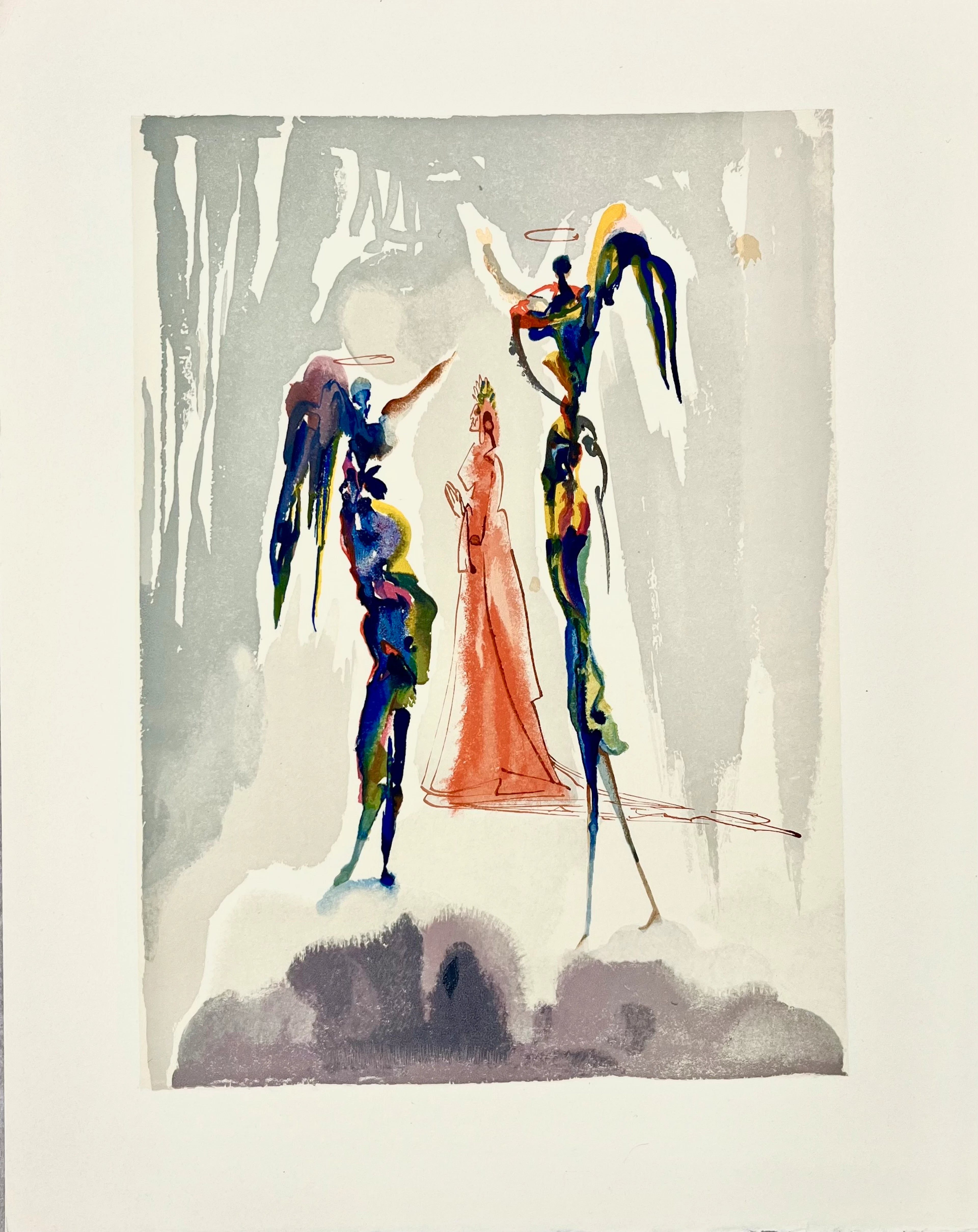 Salvador Dali - Bois gravé - Divine Comédie "Gloria Patri"