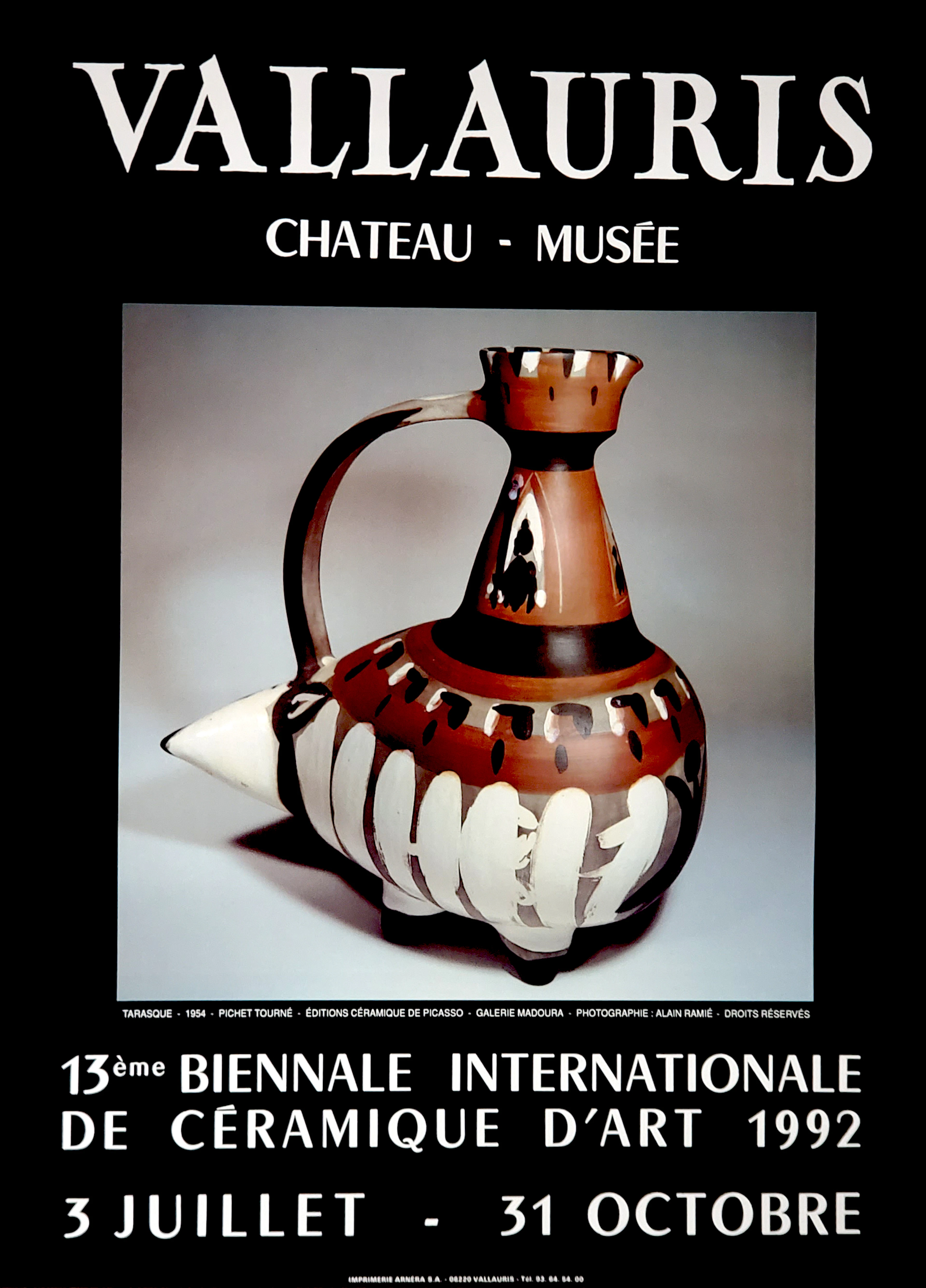 Pablo Picasso, affiche originale, 1992, Biennale Vallauris, Madoura
