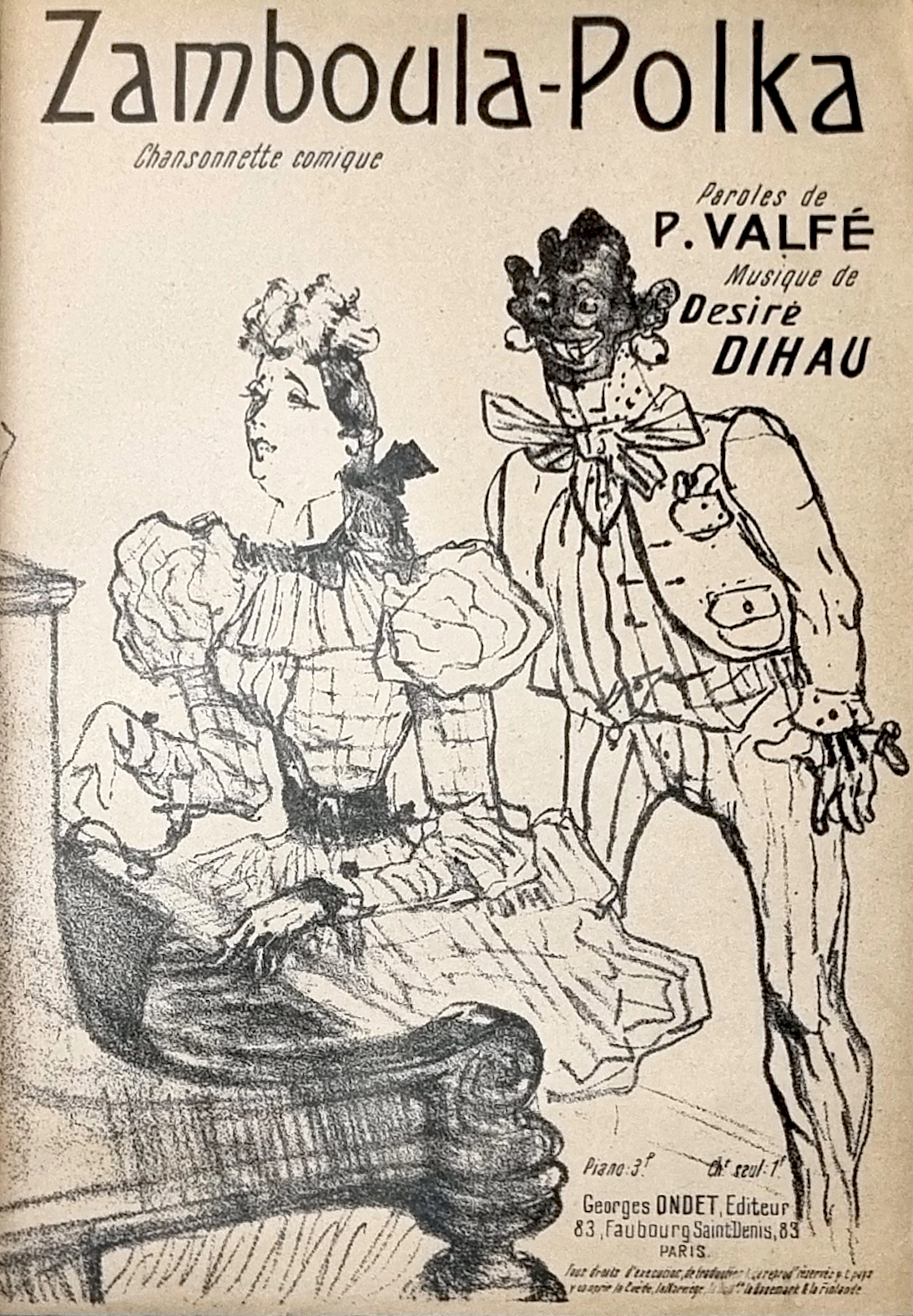 Henri de Toulouse-Lautrec, Zamboula-Polka, lithographie originale 1900