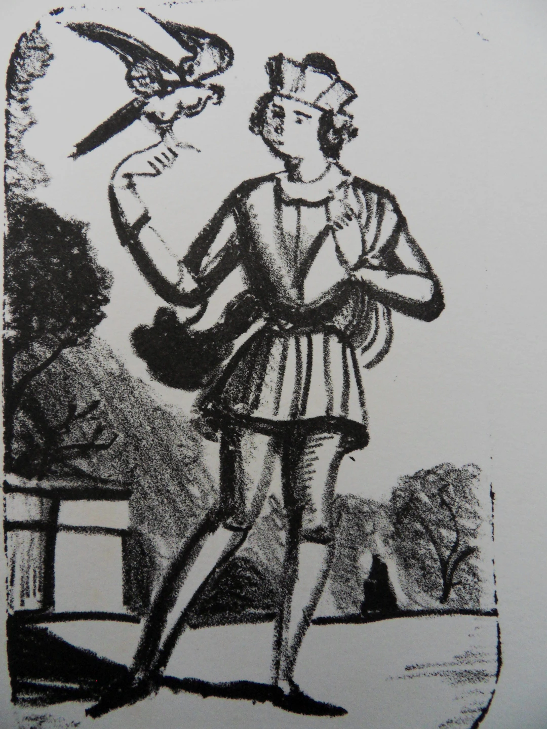André DERAIN : L’oiseleur - Lithographie originale signée