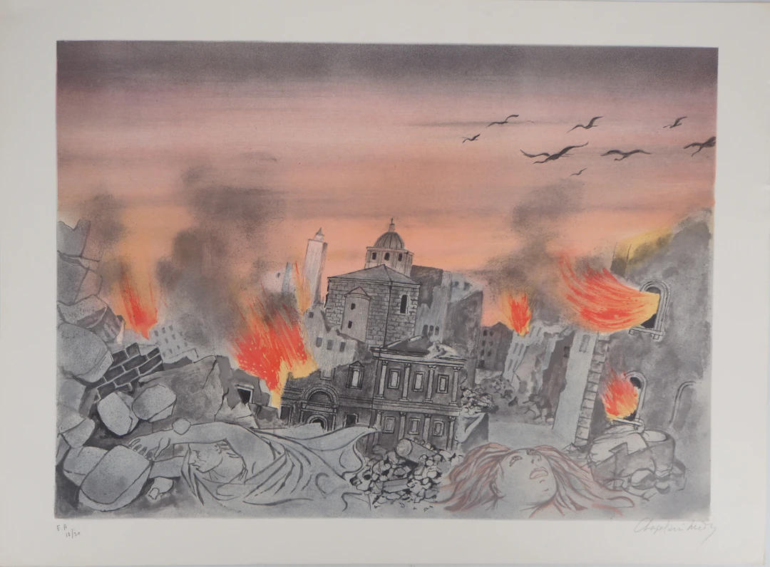 Roger CHAPELAIN-MIDY - Apocalypse : la fin du Monde - Lithographie