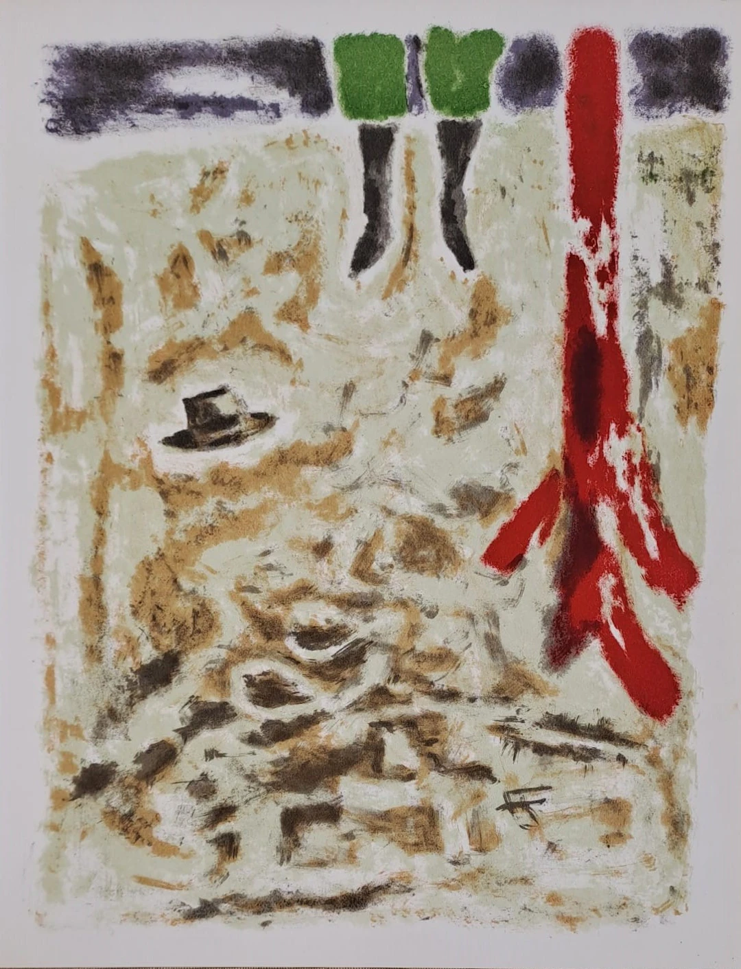 Jules Cavailles - La honte - Lithographie originale