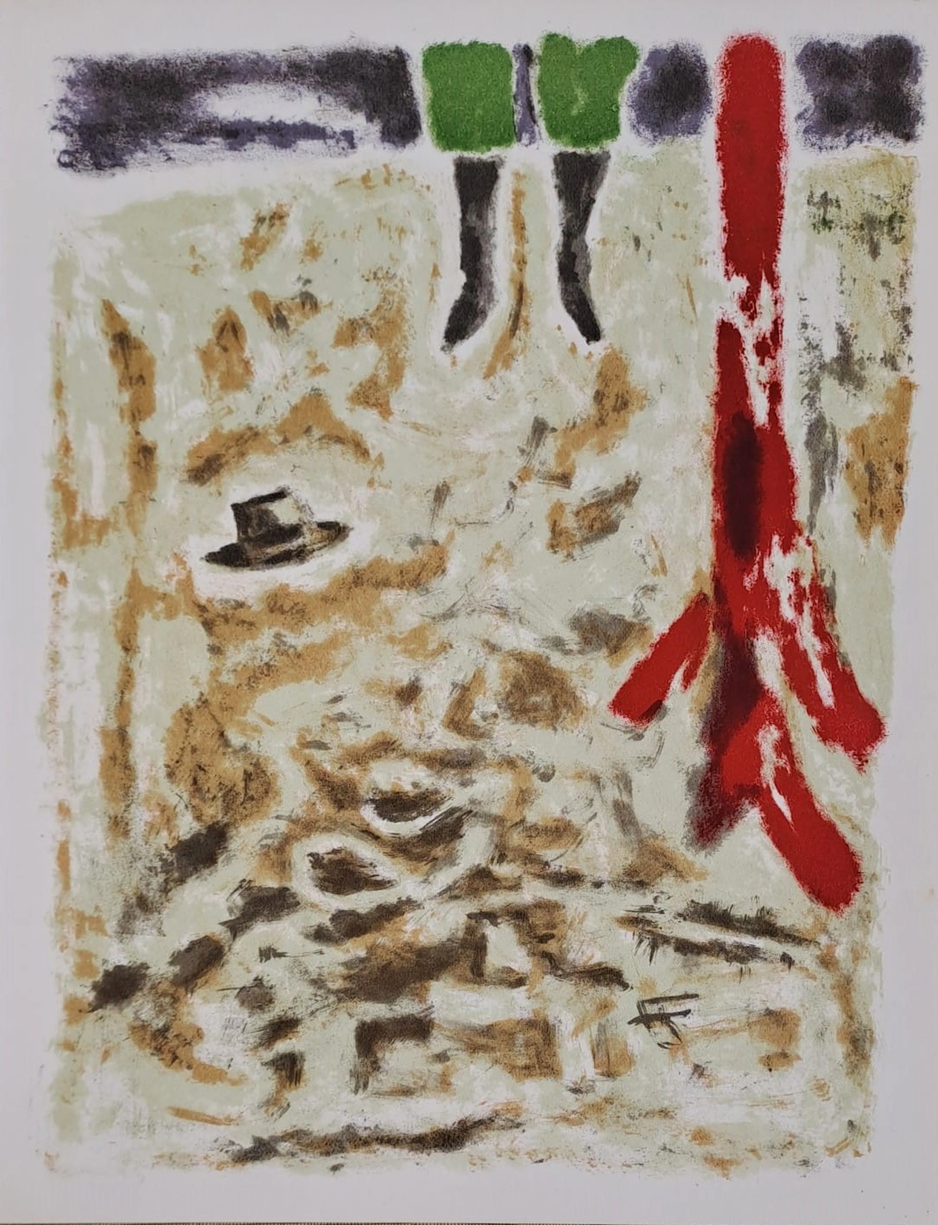Jules Cavailles - La honte - Lithographie originale