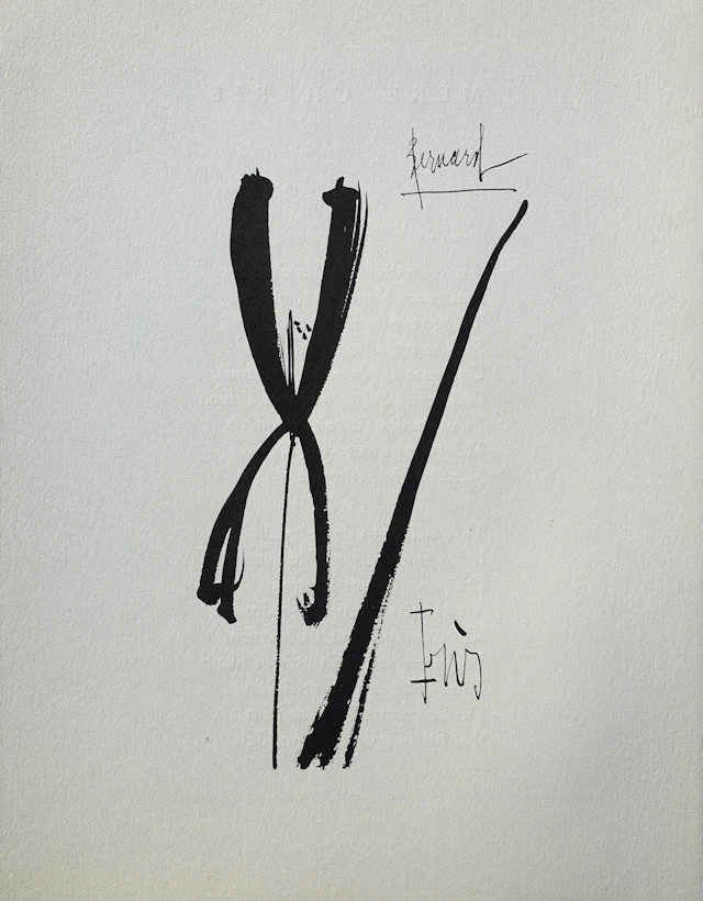 Bernard BUFFET : L’Iris, Gravure originale signée
