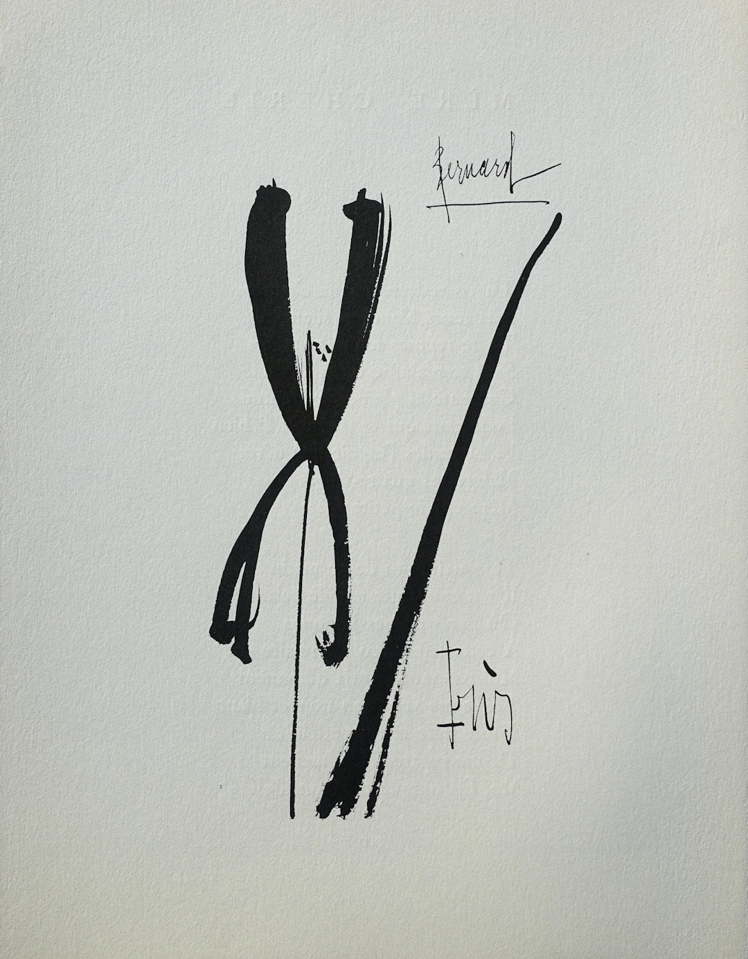 Bernard BUFFET : L’Iris, Gravure originale signée