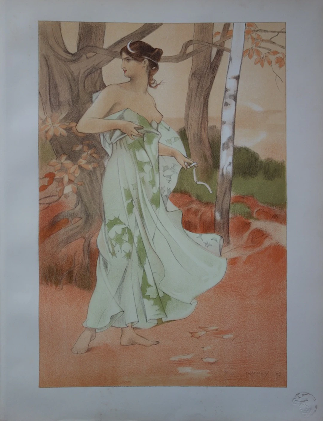 Auguste DONNAY - Artémis, 1897 - Lithographie originale signée