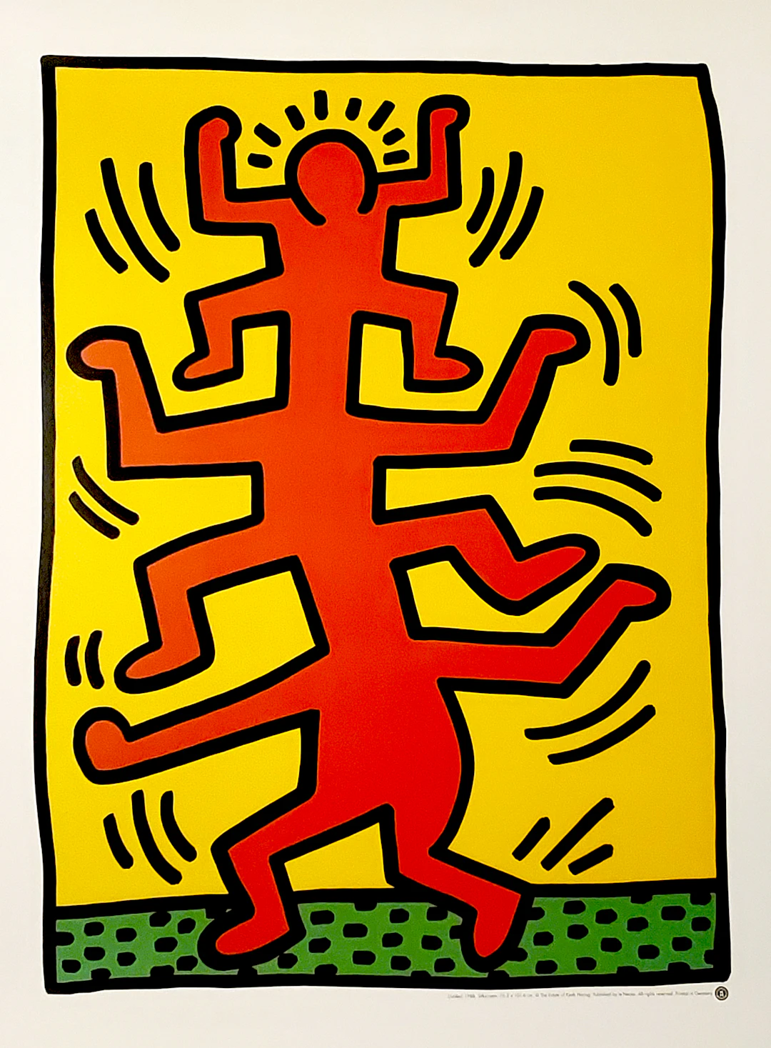 Keith Haring, Growing 1 - sérigraphie originale, 1988
