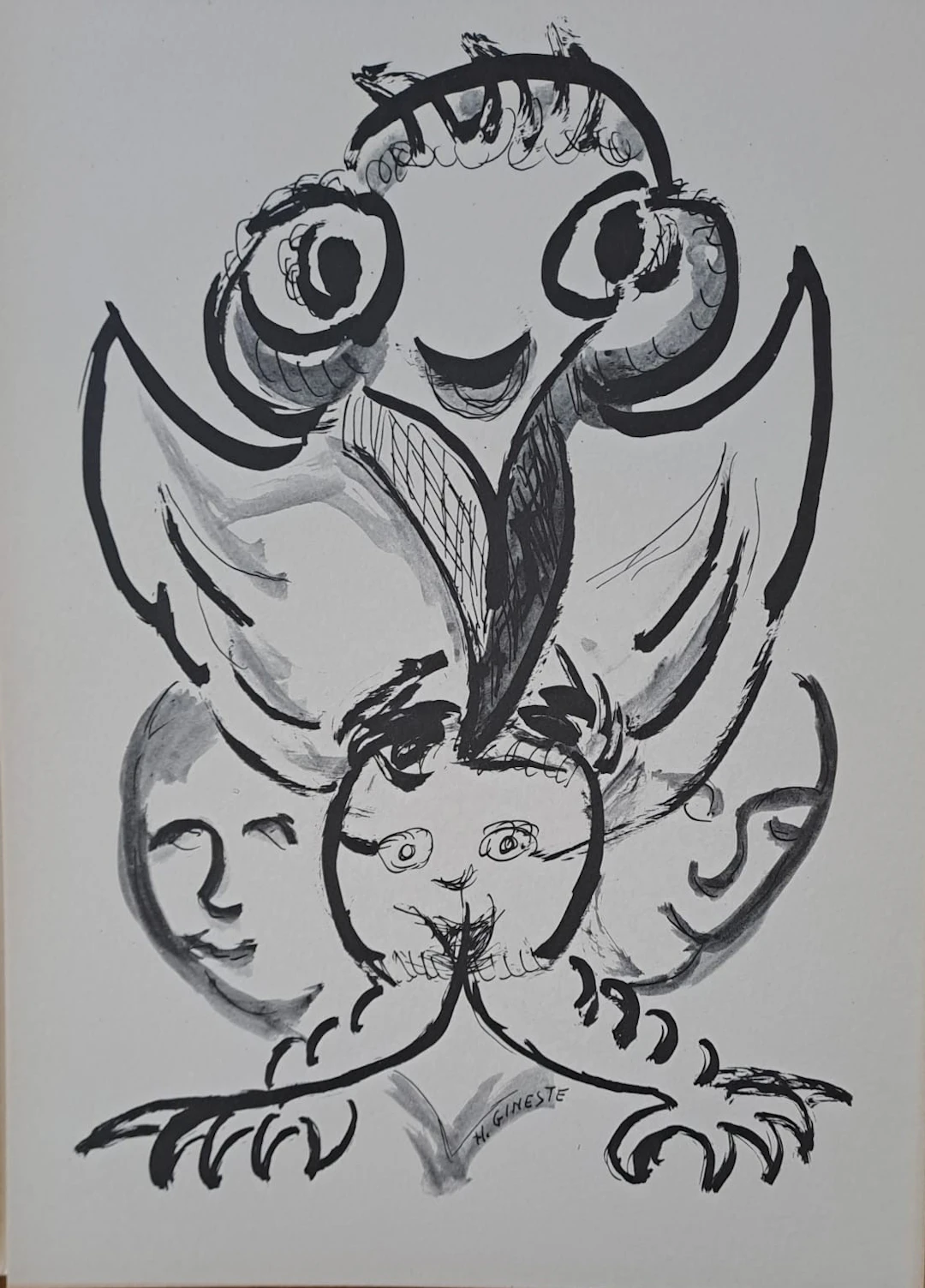 Henri Gineste - Créatures merveilleuses 2 - Lithographie signée