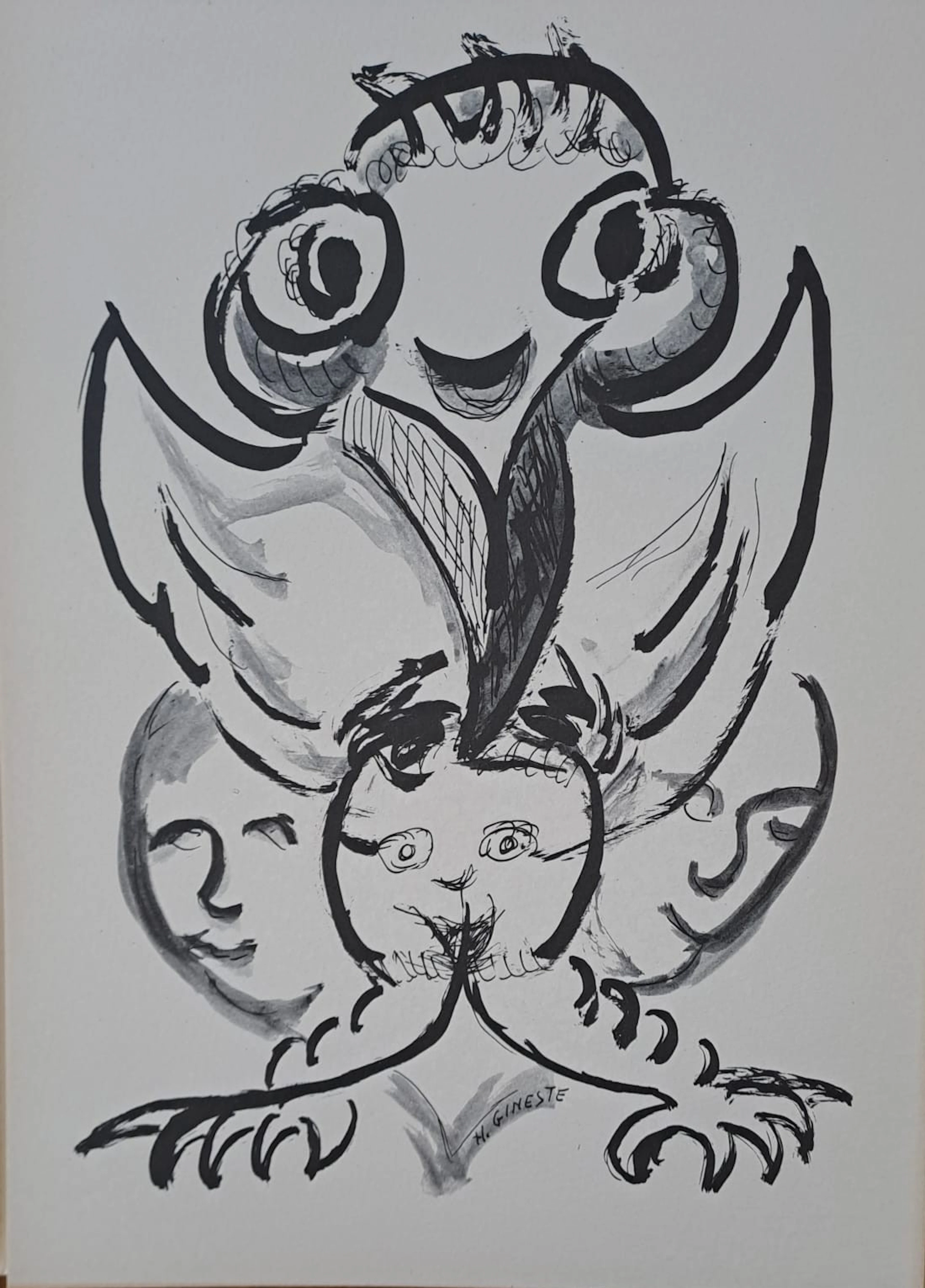 Henri Gineste - Créatures merveilleuses 2 - Lithographie signée