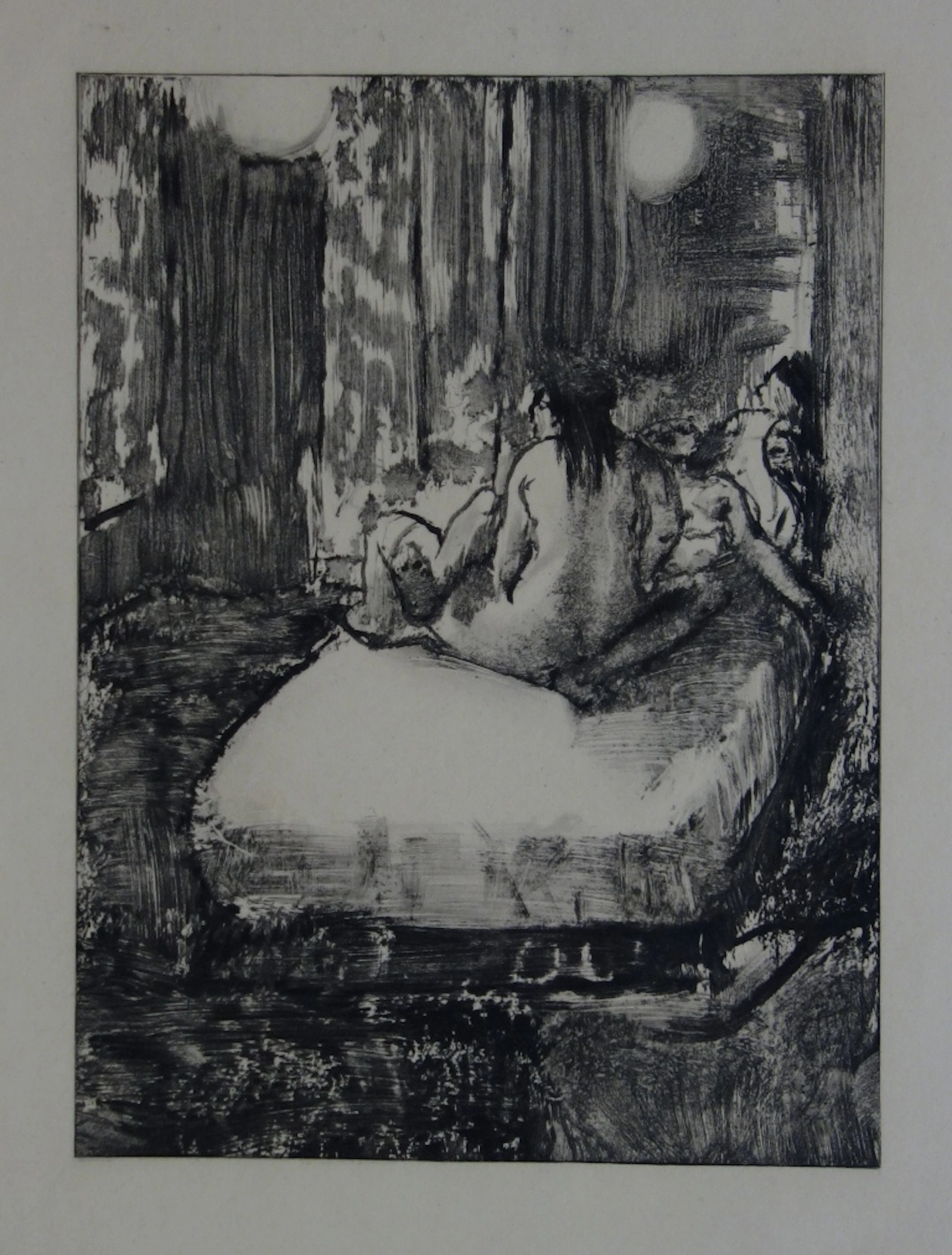 Edgar DEGAS : Dans l’intimité de la chambre à coucher - Gravure originale, 1935