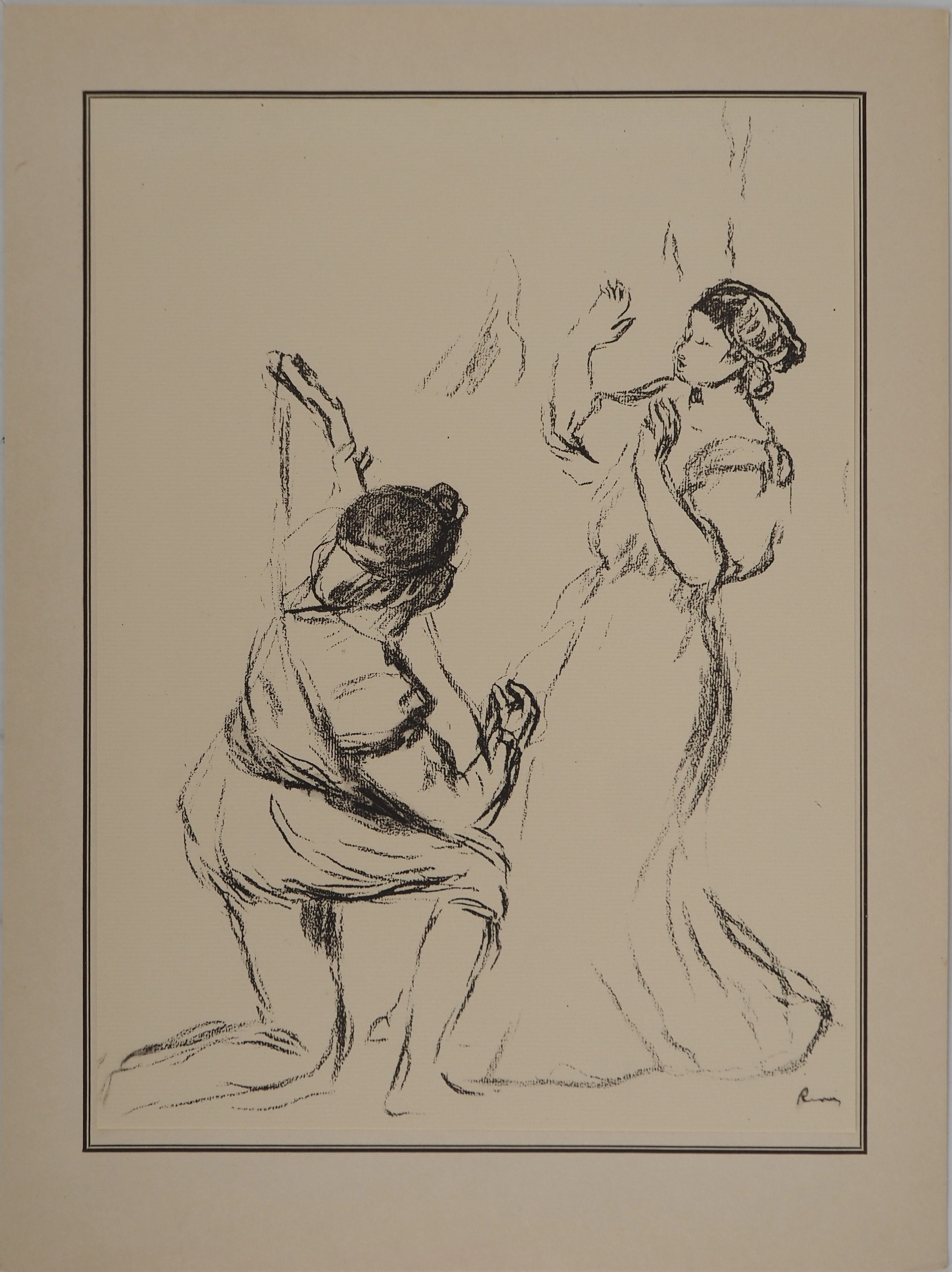 Pierre-Auguste RENOIR : Sérénade, Lithographie et pochoir signée