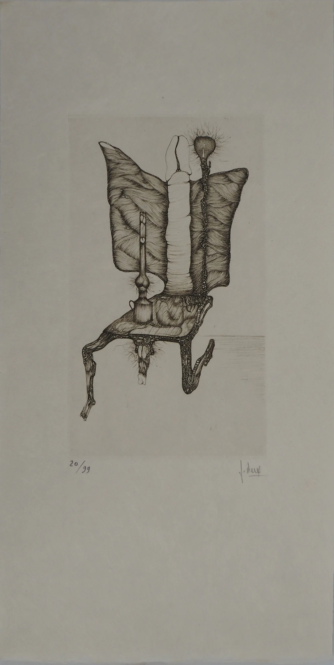 Fred DEUX : Autel, Gravure originale signée