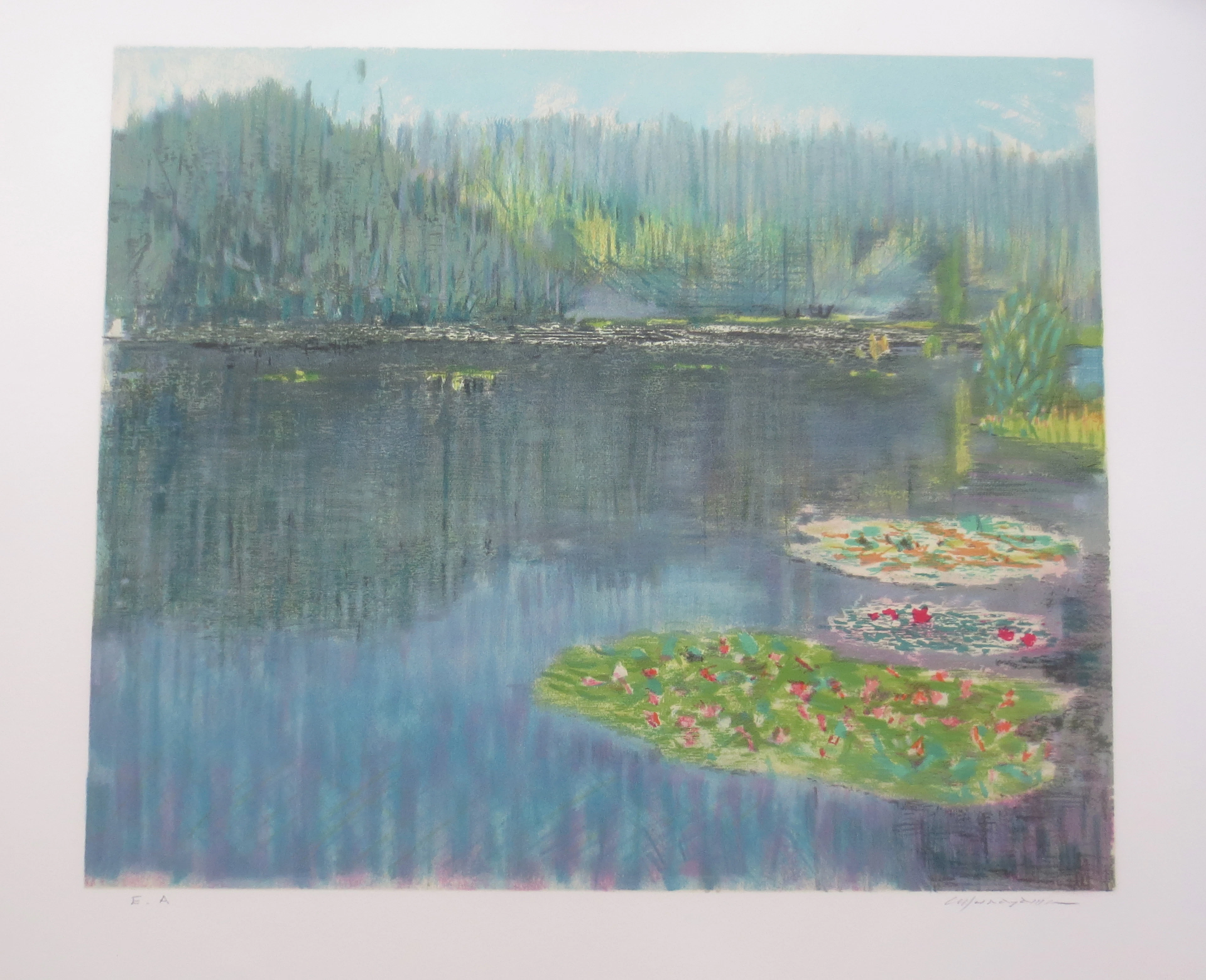 Shizuka MURAYAMA - Nénuphars, Lithographie signée