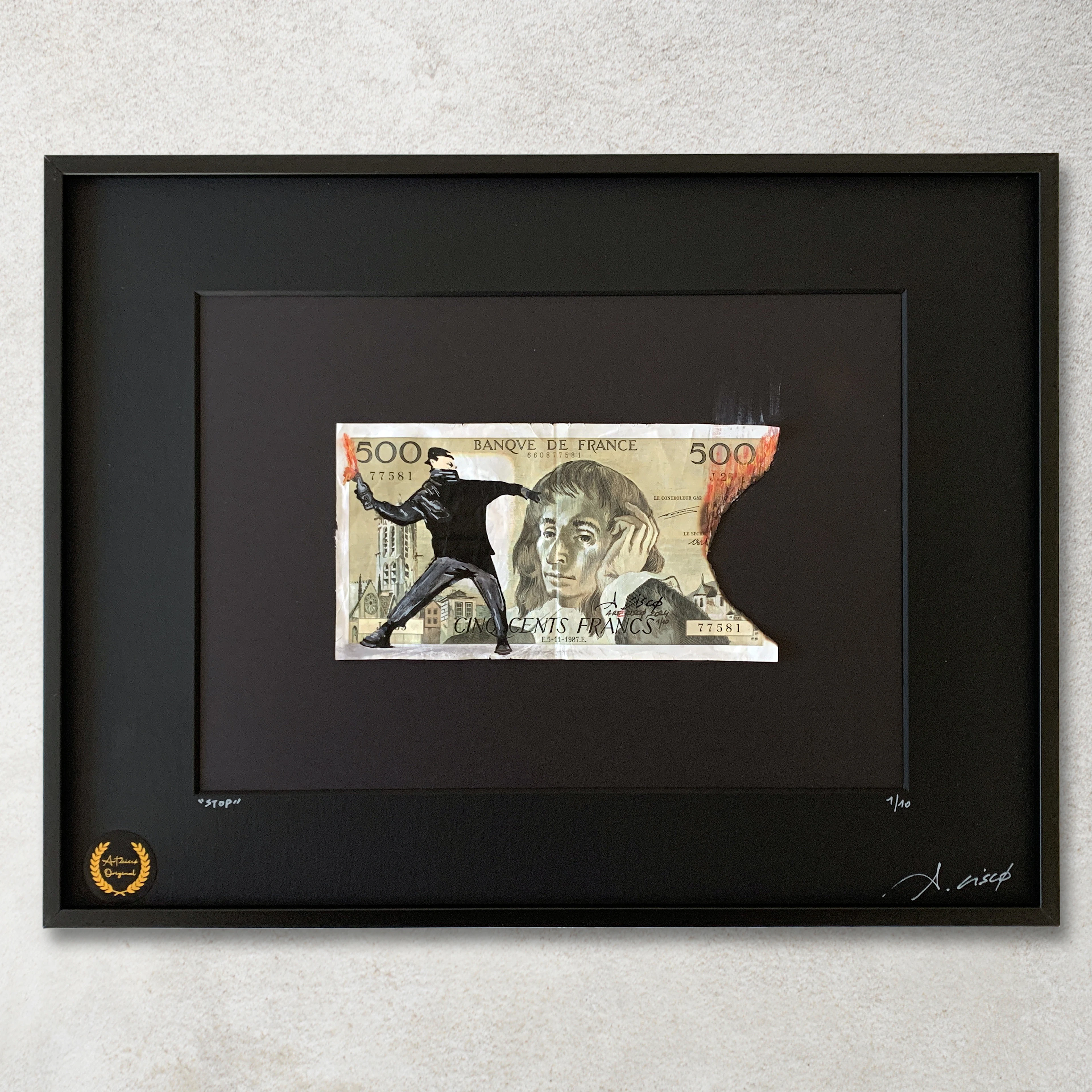 Cisco - stop, 2026 - Acrylique sur billet