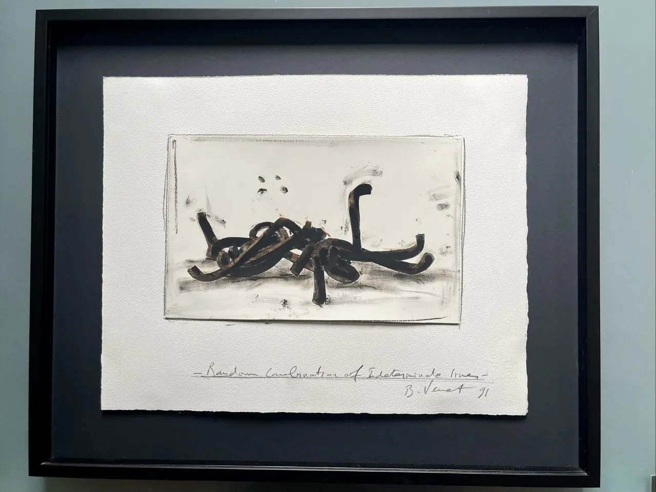 Bernar VENET - Random Combination of Indeterminate Lines, 1991, crayon