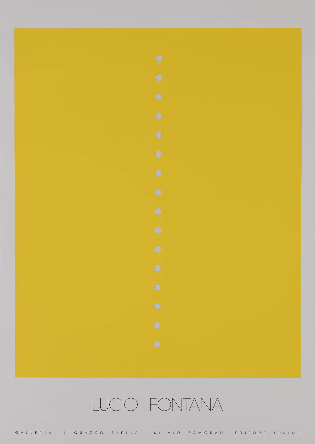 Lucio FONTANA : Concetto Spaziale Giallo - Affiche originale en sérigraphie