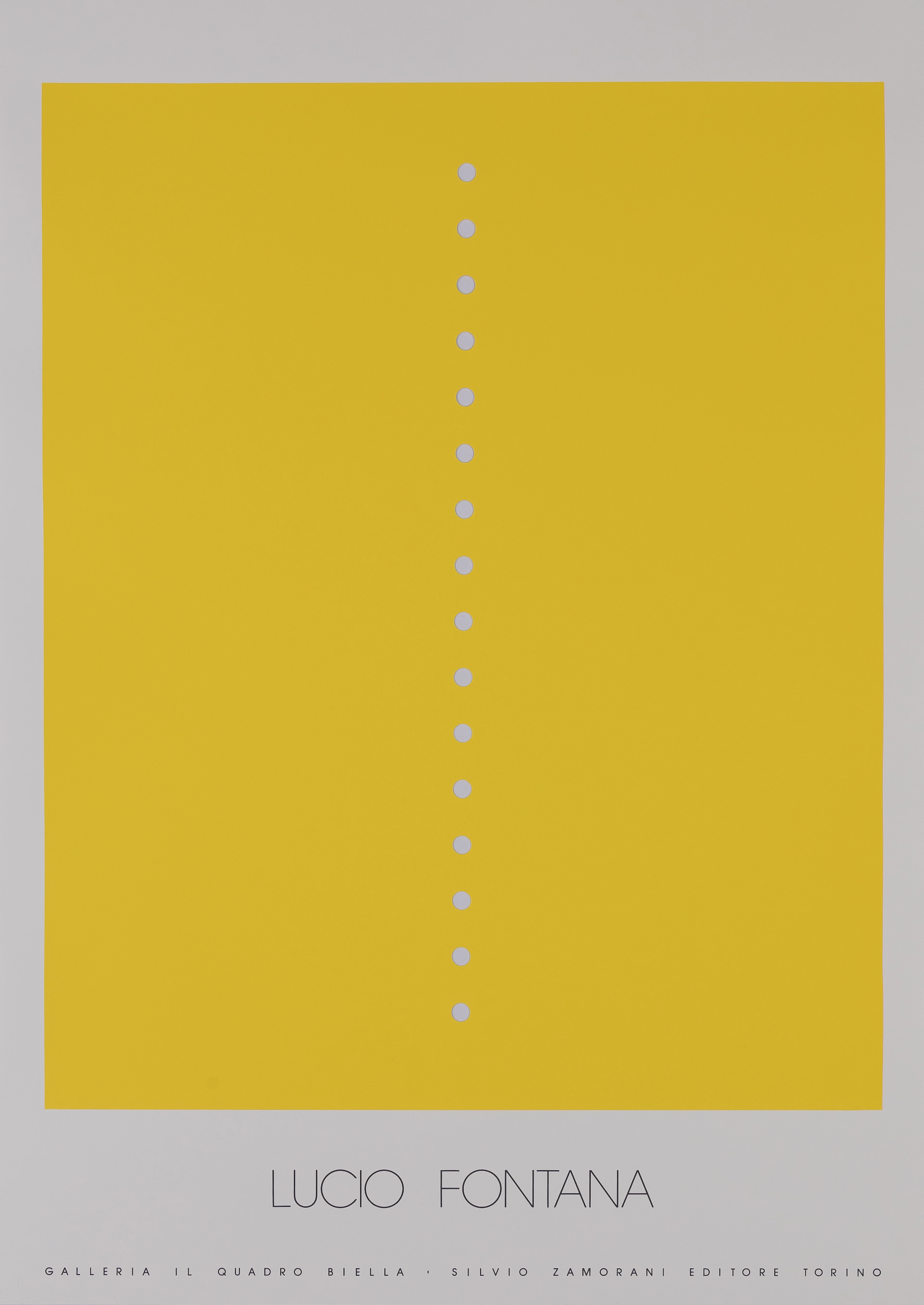 Lucio FONTANA : Concetto Spaziale Giallo - Affiche originale en sérigraphie