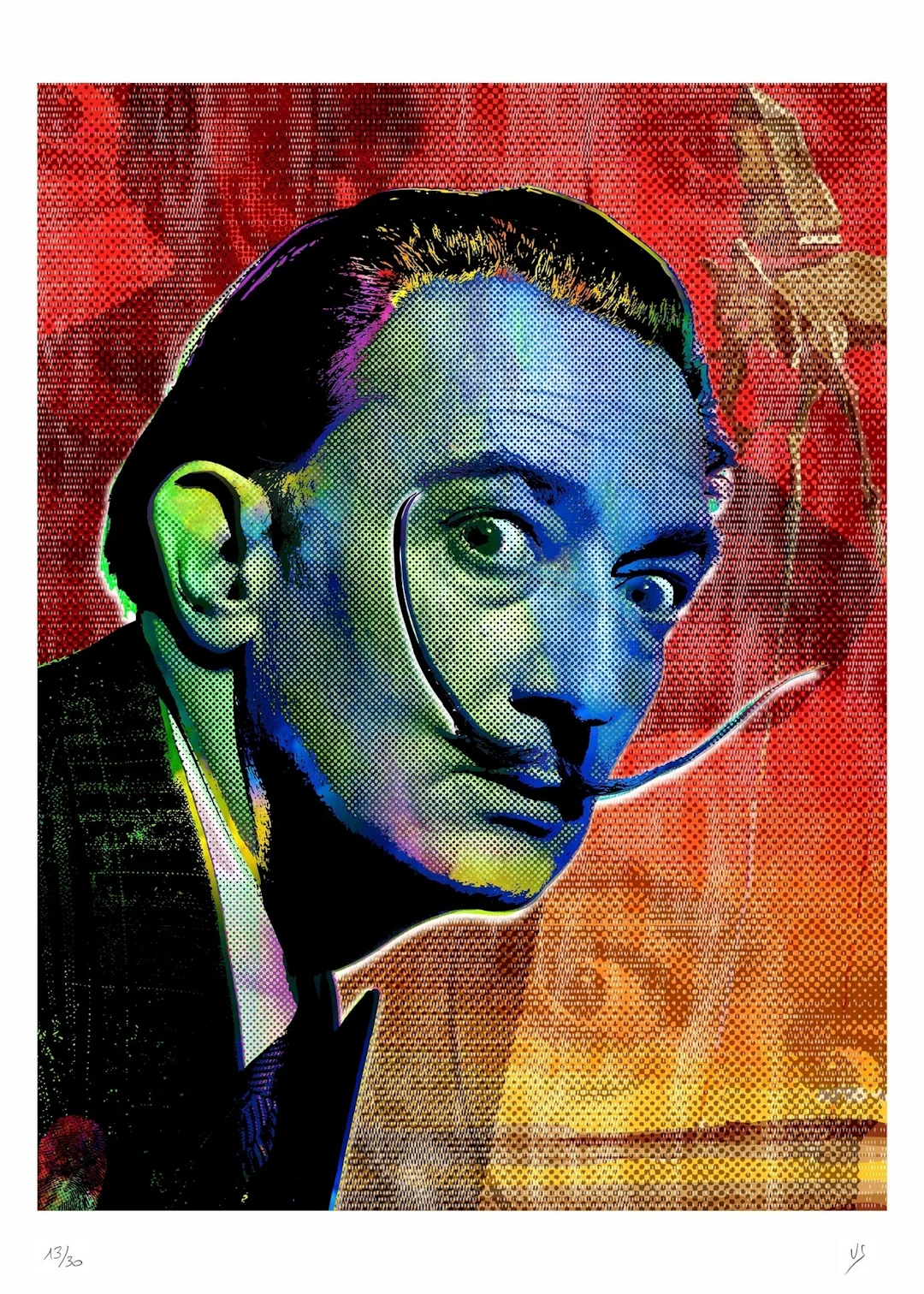 Vincent SABATIER - Dali, 2019 - Sérigraphie originale signée au crayon