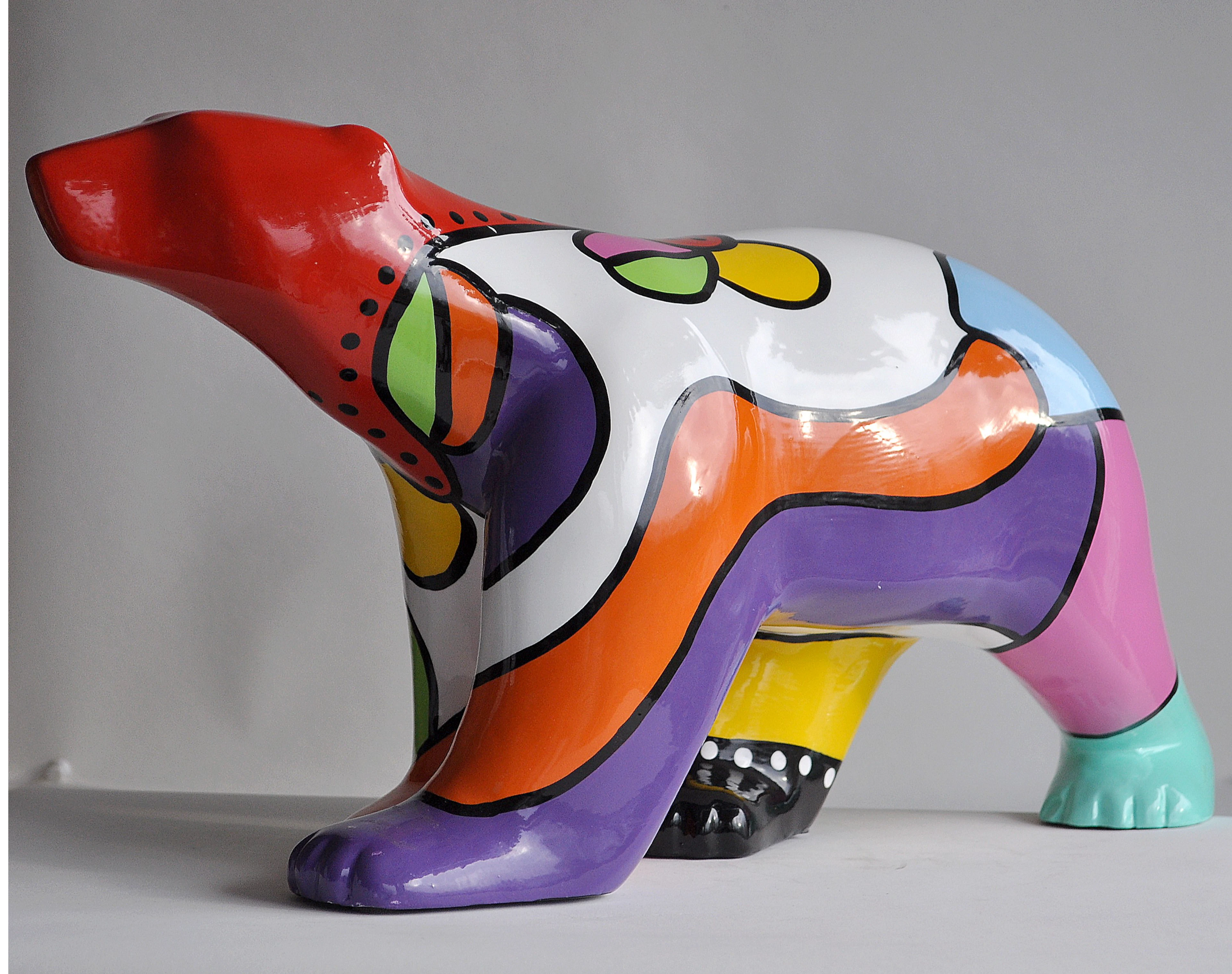 Déesse - Ours polychrome - Sculpture