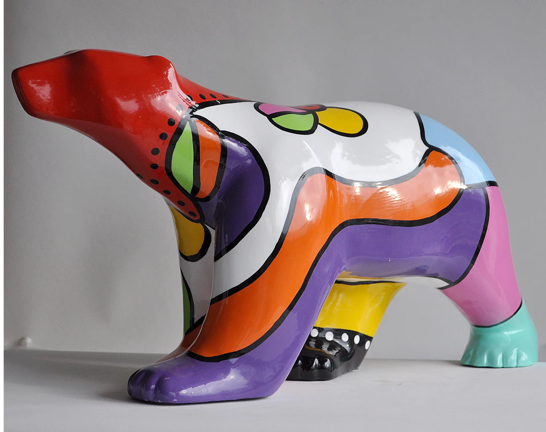 Déesse - Ours polychrome - Sculpture