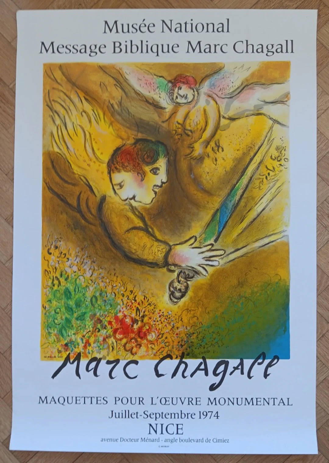 Marc CHAGALL - Affiche originale d’exposition - Maquettes pour l’oeuvre