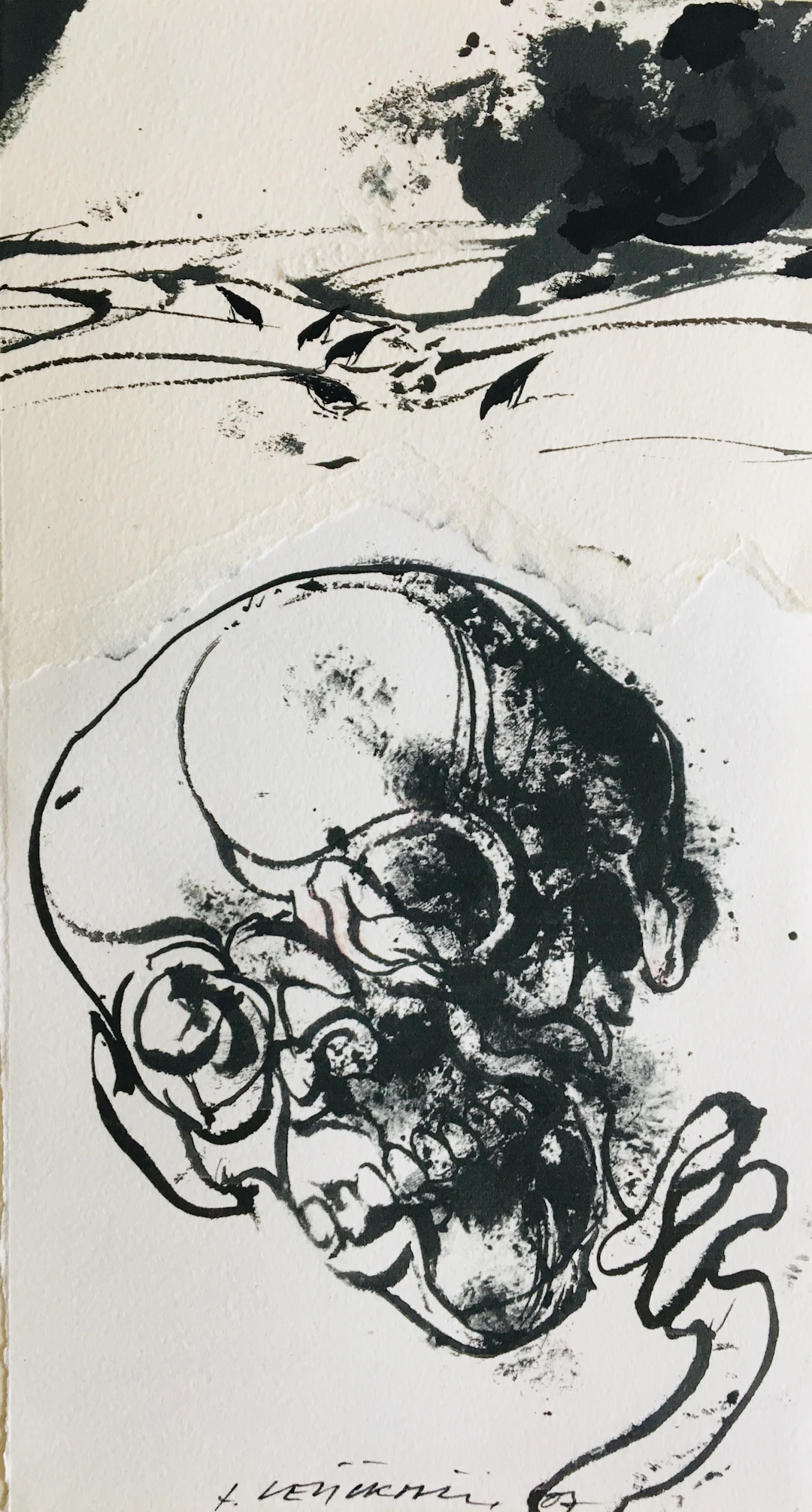 Vladimir VELICKOVIC - Splendeur de la catastrophe, 2007 - Dessin original signé