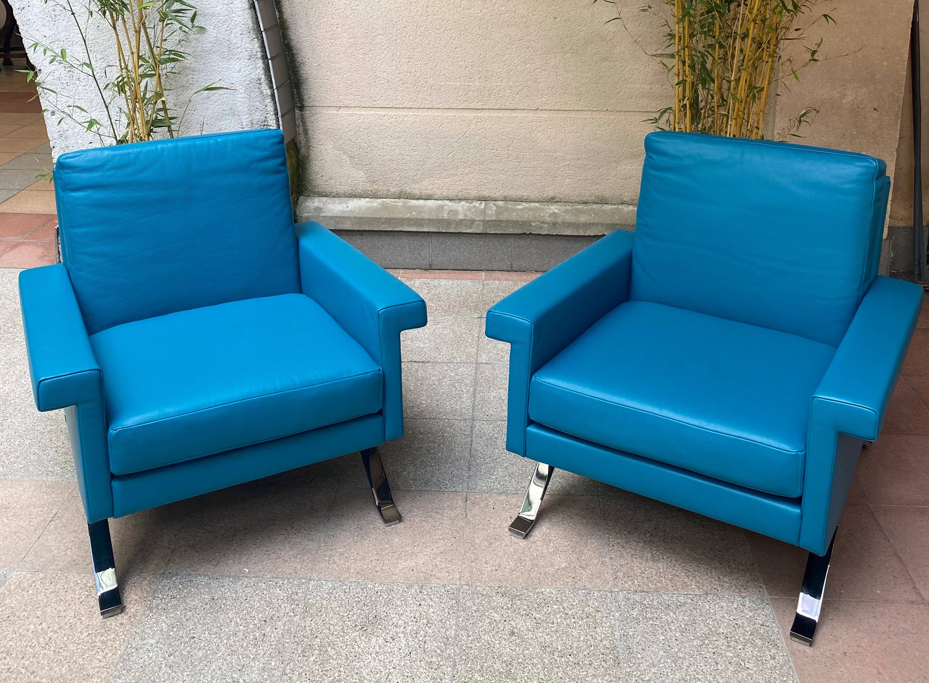 Ico Parisi pour Cassina - paire de fauteuils Lounge 875