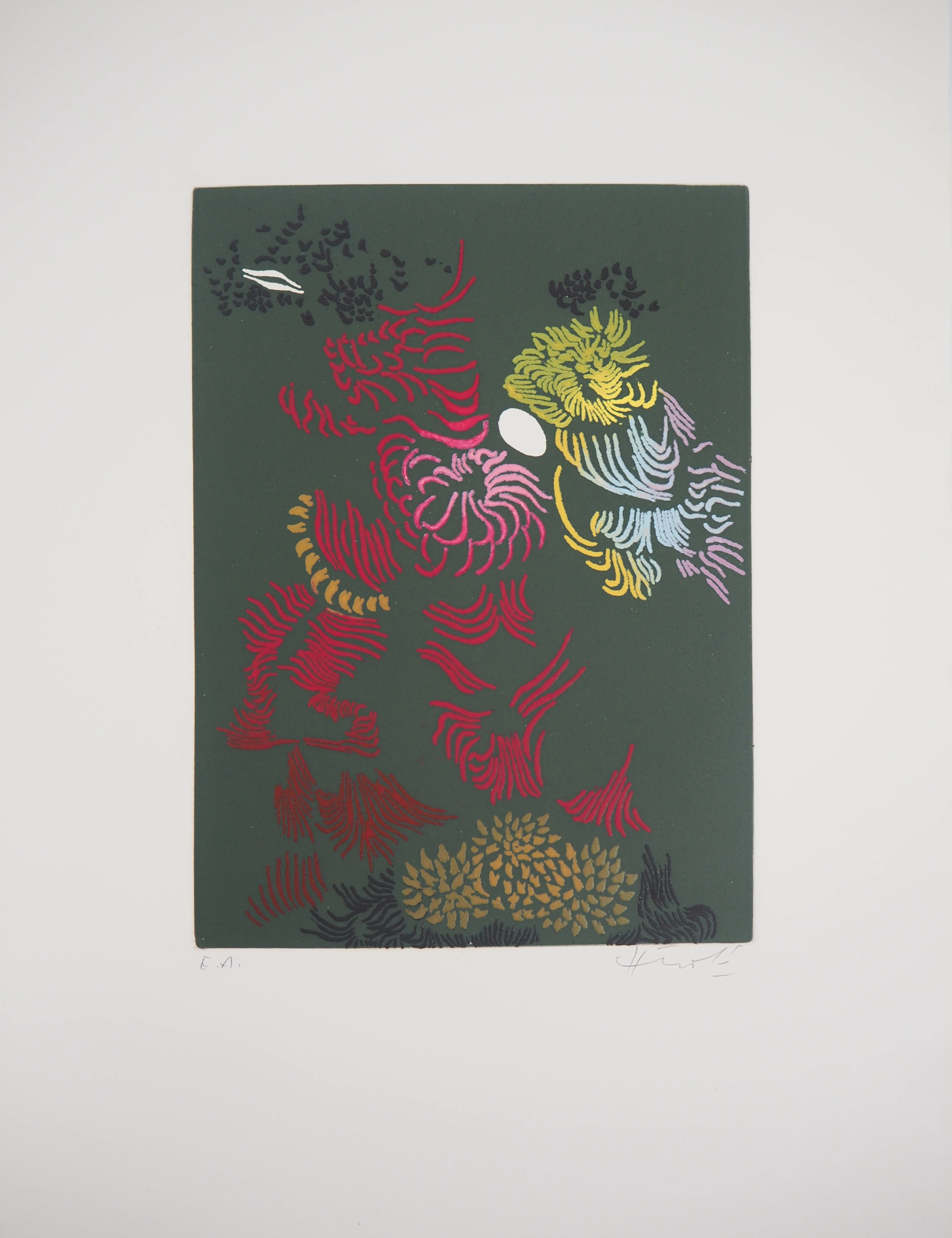 Jacques HEROLD - Nature au clair de lune, 1975 - Gravure originale signée