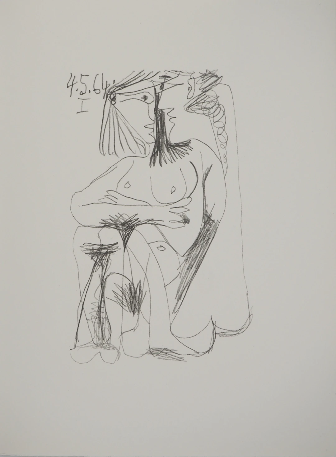 Pablo PICASSO : Le Goût du Bonheur, Nu amoureux, Lithographie