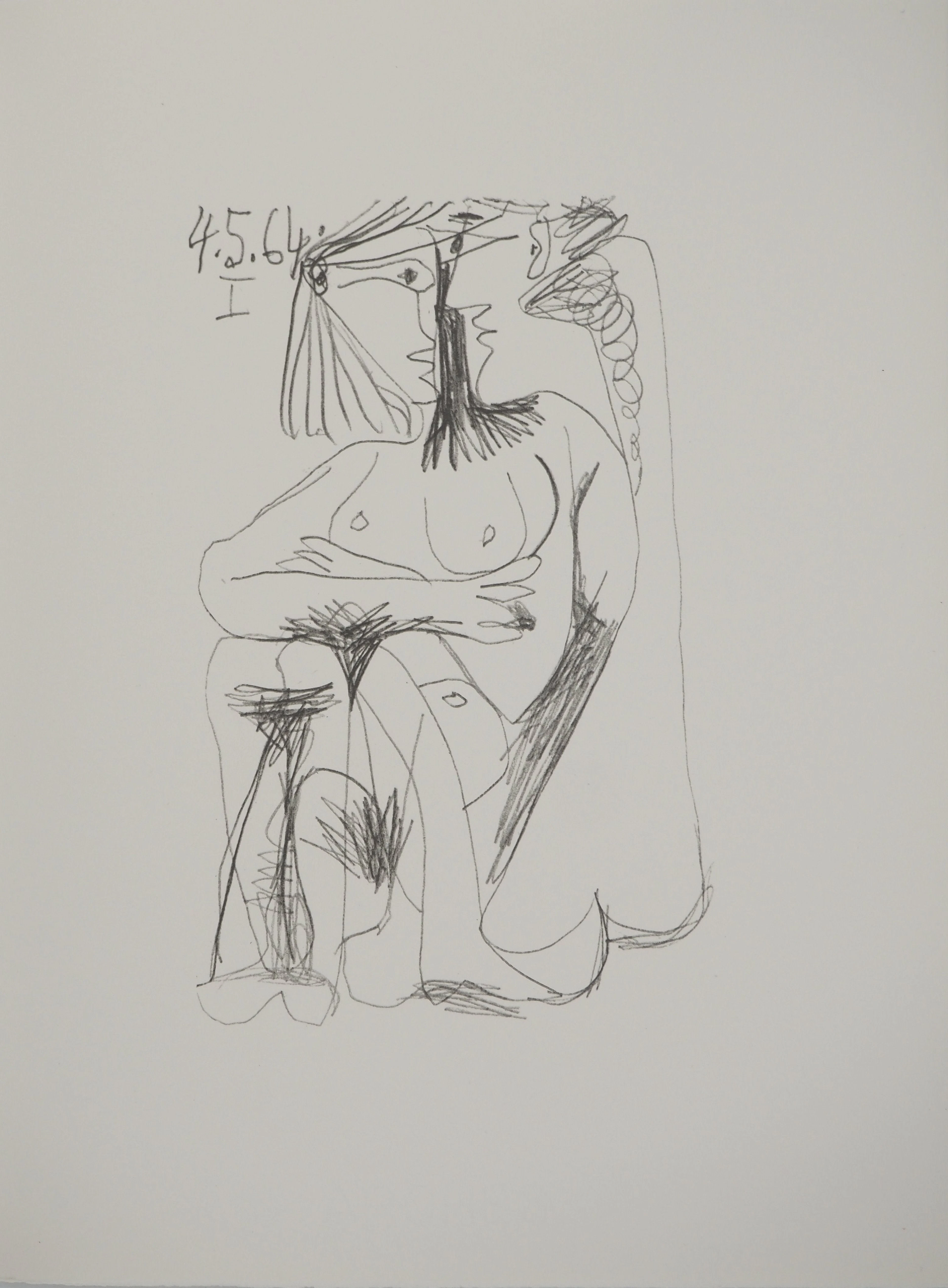 Pablo PICASSO : Le Goût du Bonheur, Nu amoureux, Lithographie