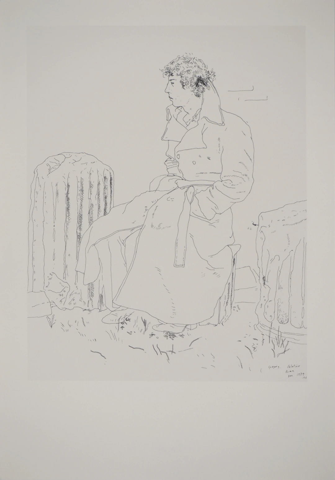 David HOCKNEY : Portrait de Grégory, Héliogravure