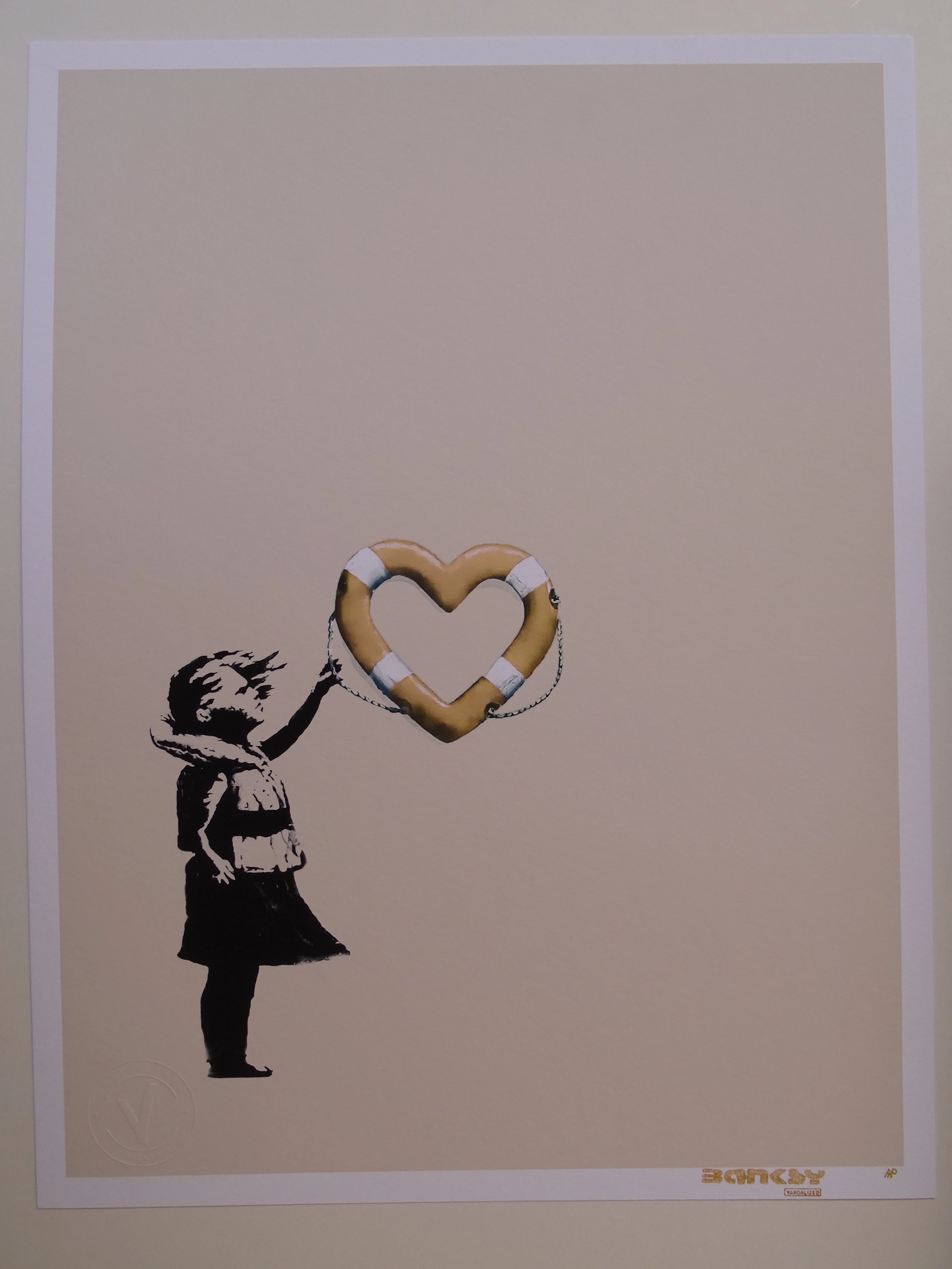 Banksy x Post Modern Vandal - Girl With Heart Shaped Float - Impression