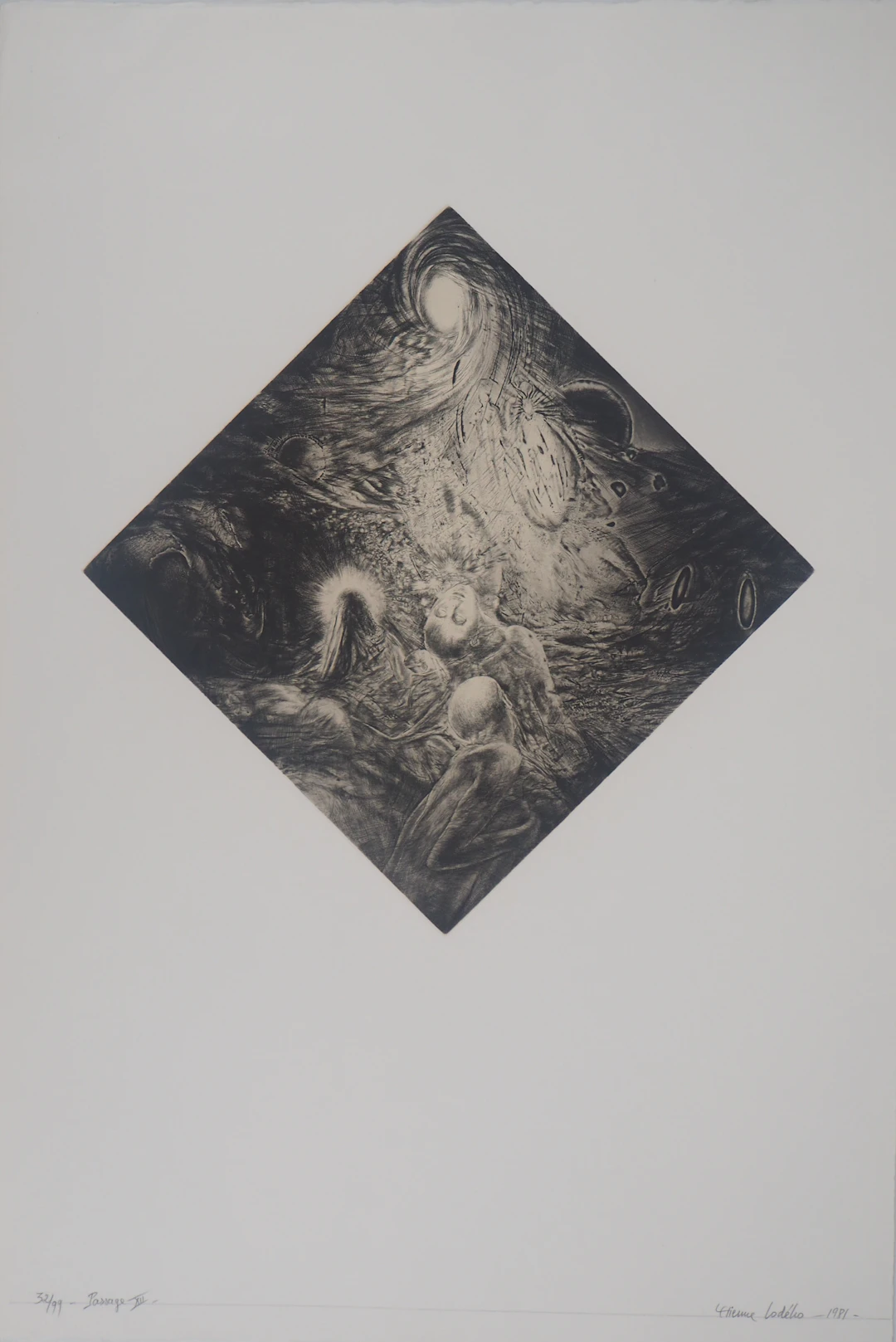 Etienne Lodého - Vers le Paradis, 1981 - Gravure originale signée