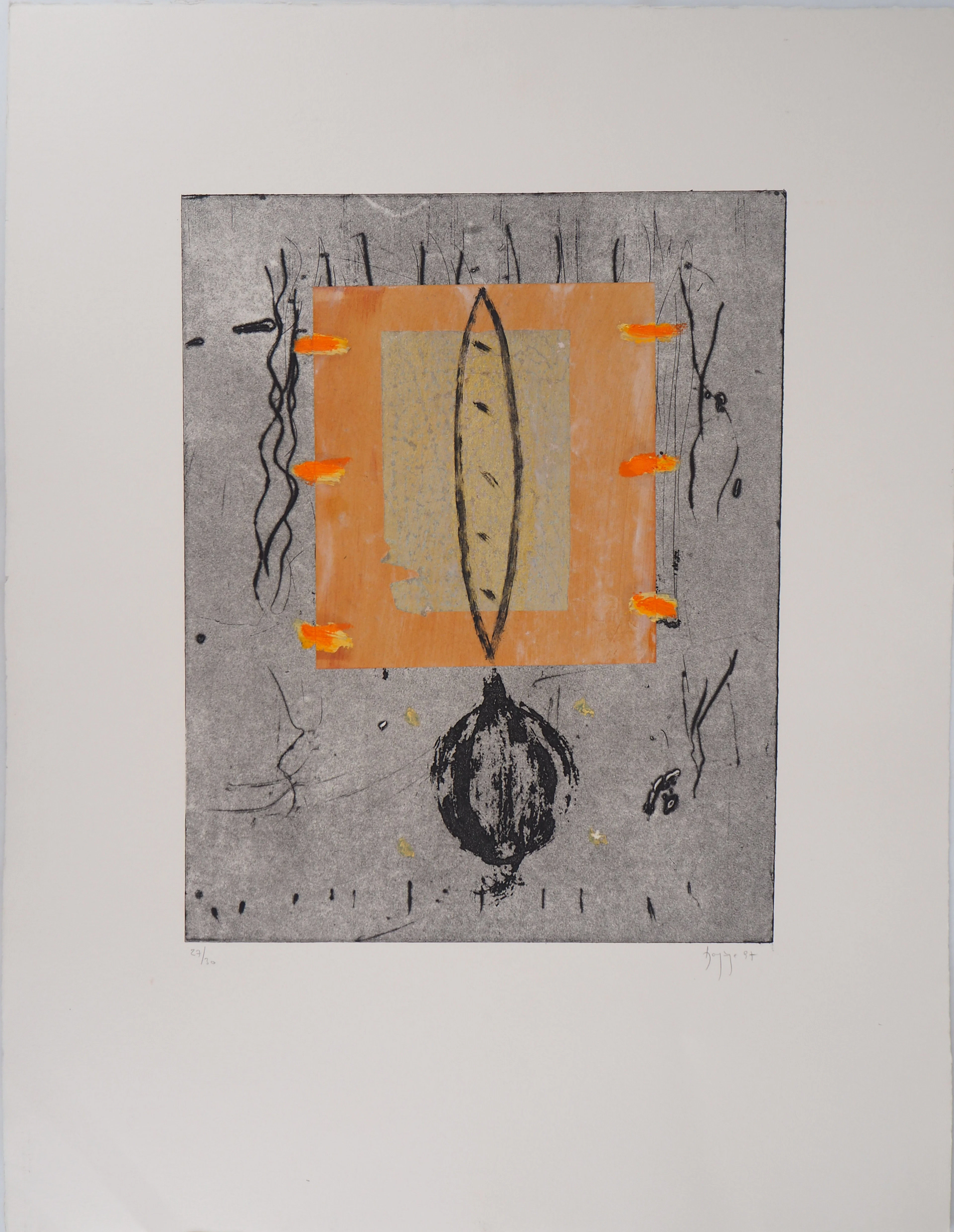 Didier HAGEGE : Oignon - Gravure originale signée