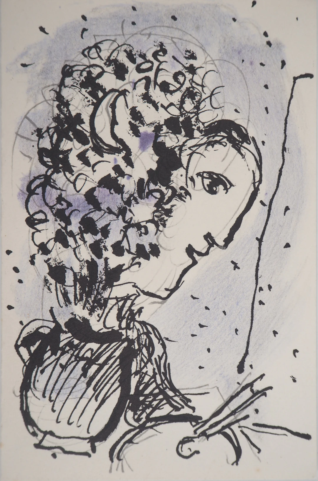 Marc CHAGALL - Artiste à la palette, 1977 - Lithographie
