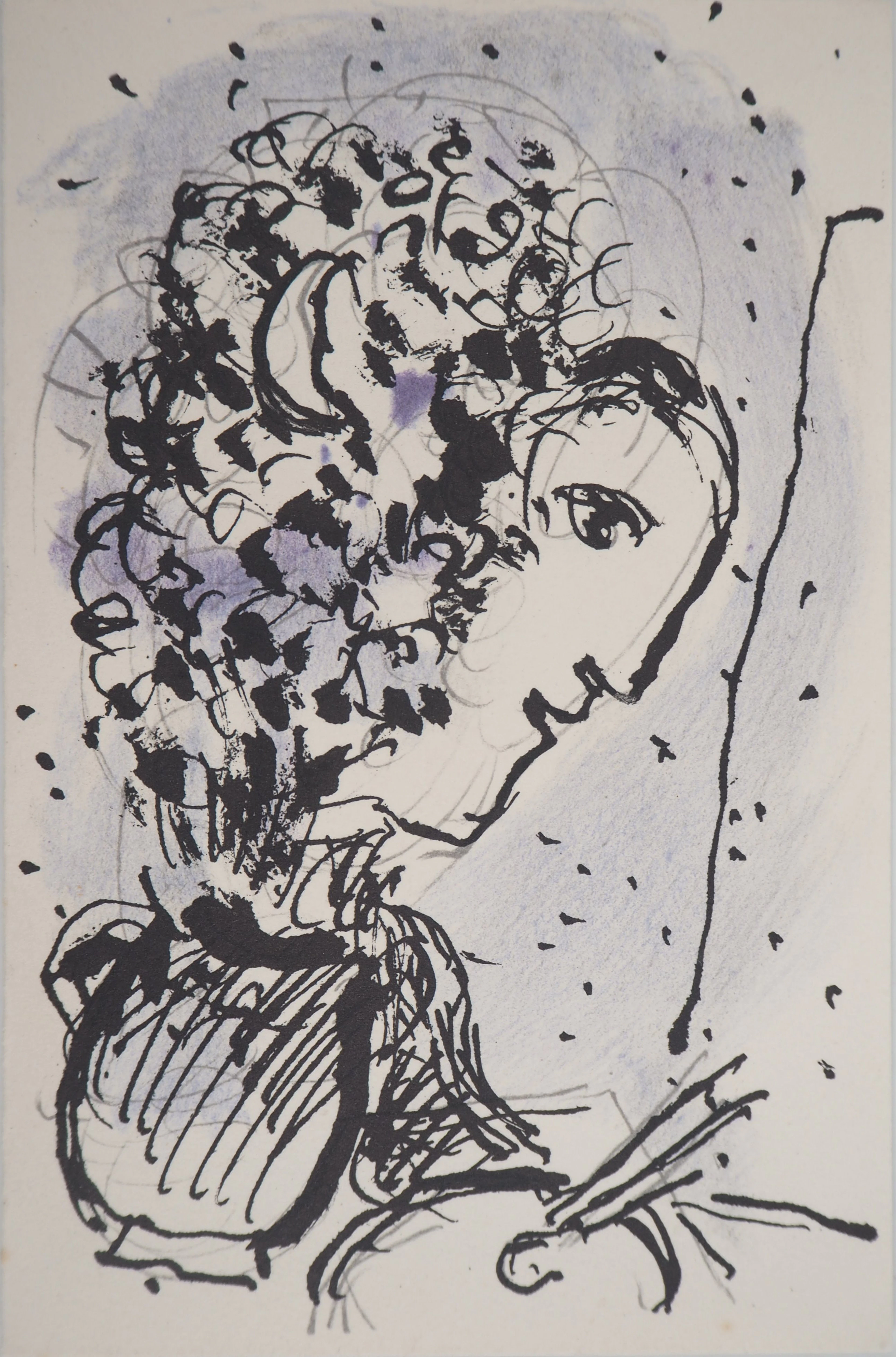 Marc CHAGALL - Artiste à la palette, 1977 - Lithographie